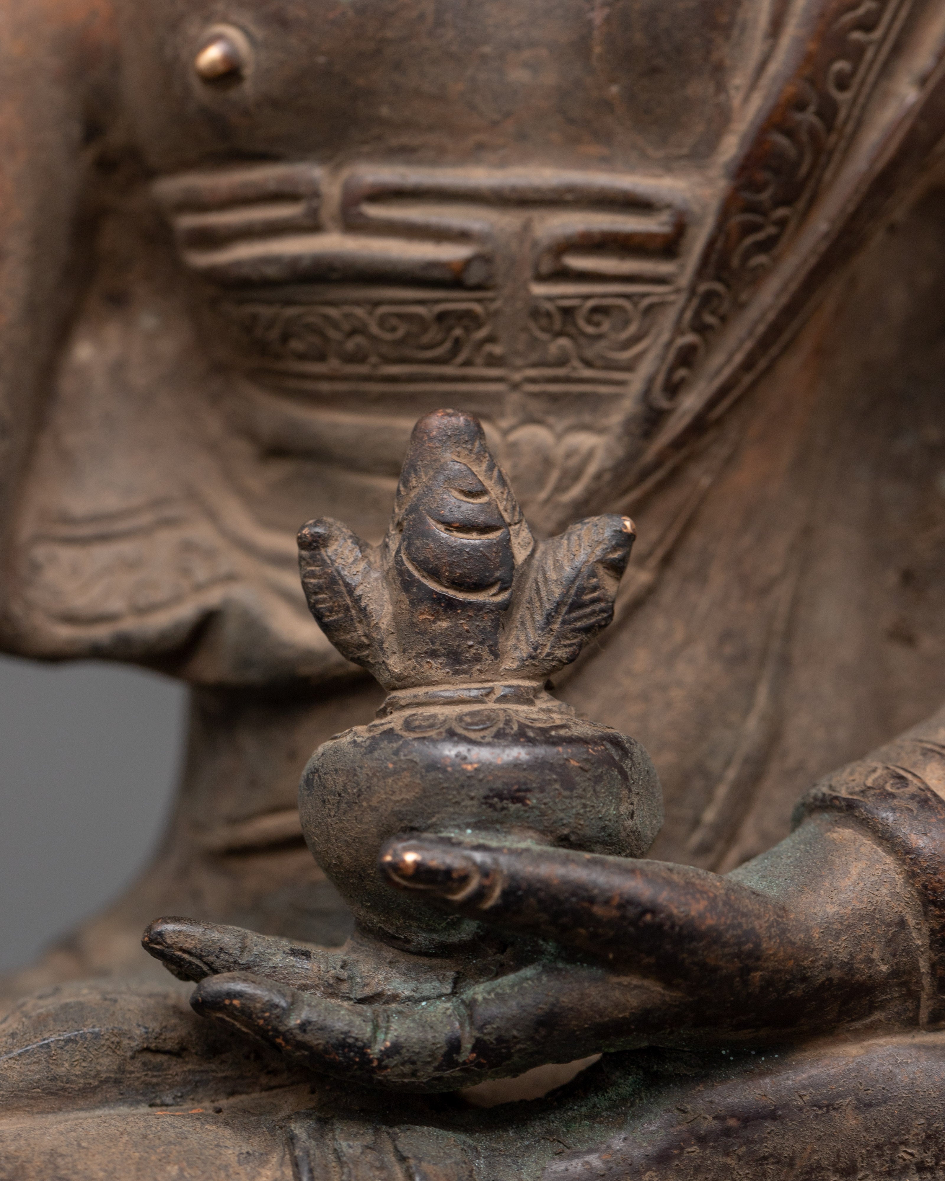 Oxidized Copper Medicine Buddha Statue | Symbol of Healing & Compassion