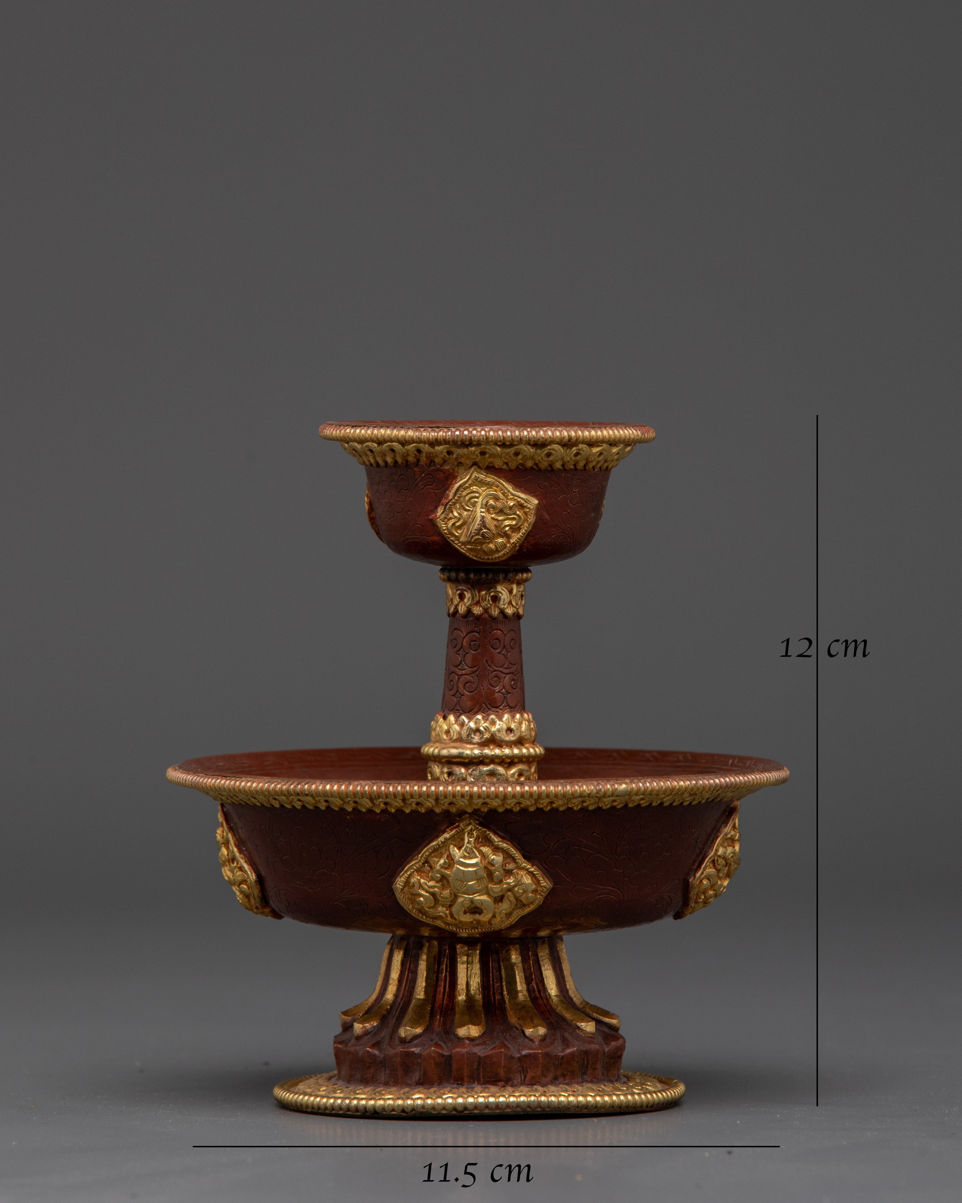 Copper Serkyem Set for Offering | Spiritual Decor for Altar