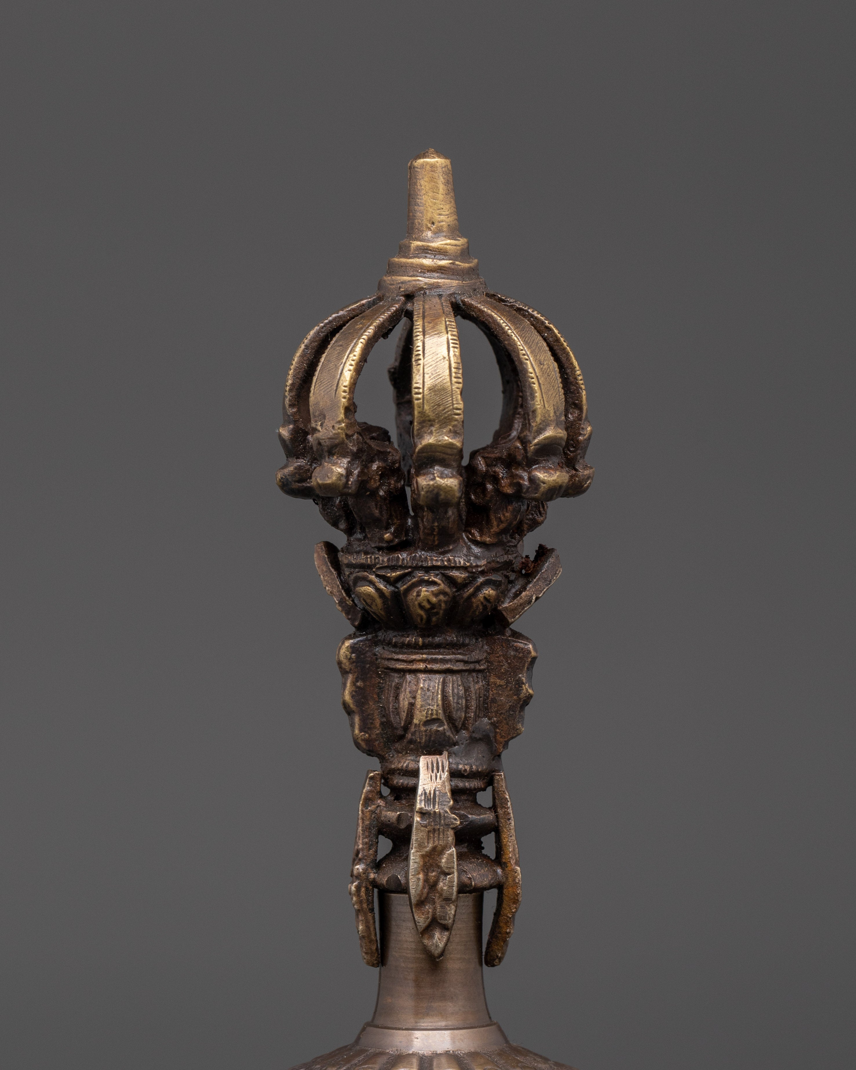 Brass Vajra And Bell With Cover | Buddhist Ritual Instruments