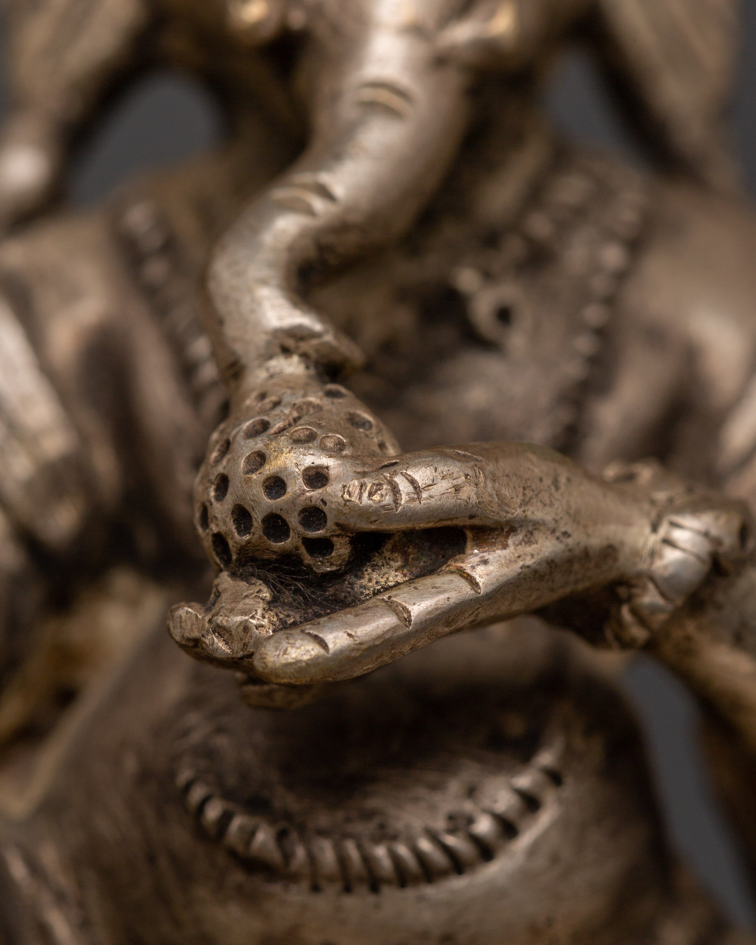 Silver-Plated Ganesh Statue - Spiritual Prosperity Blessings
