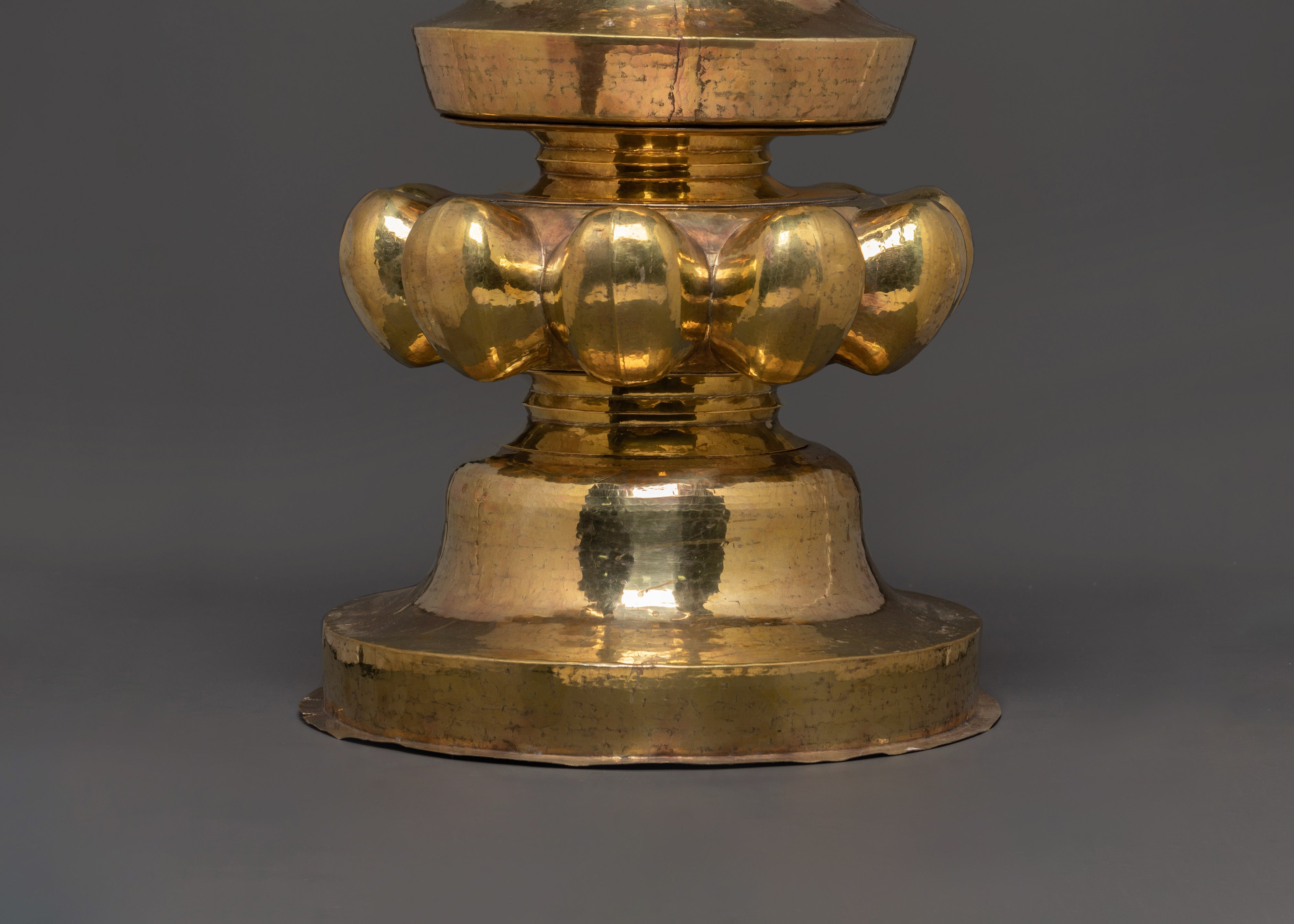 Tibetan Shrine Top Piece Gajur | Handcrafted Brass Buddhist Finial for Stupas & Altars