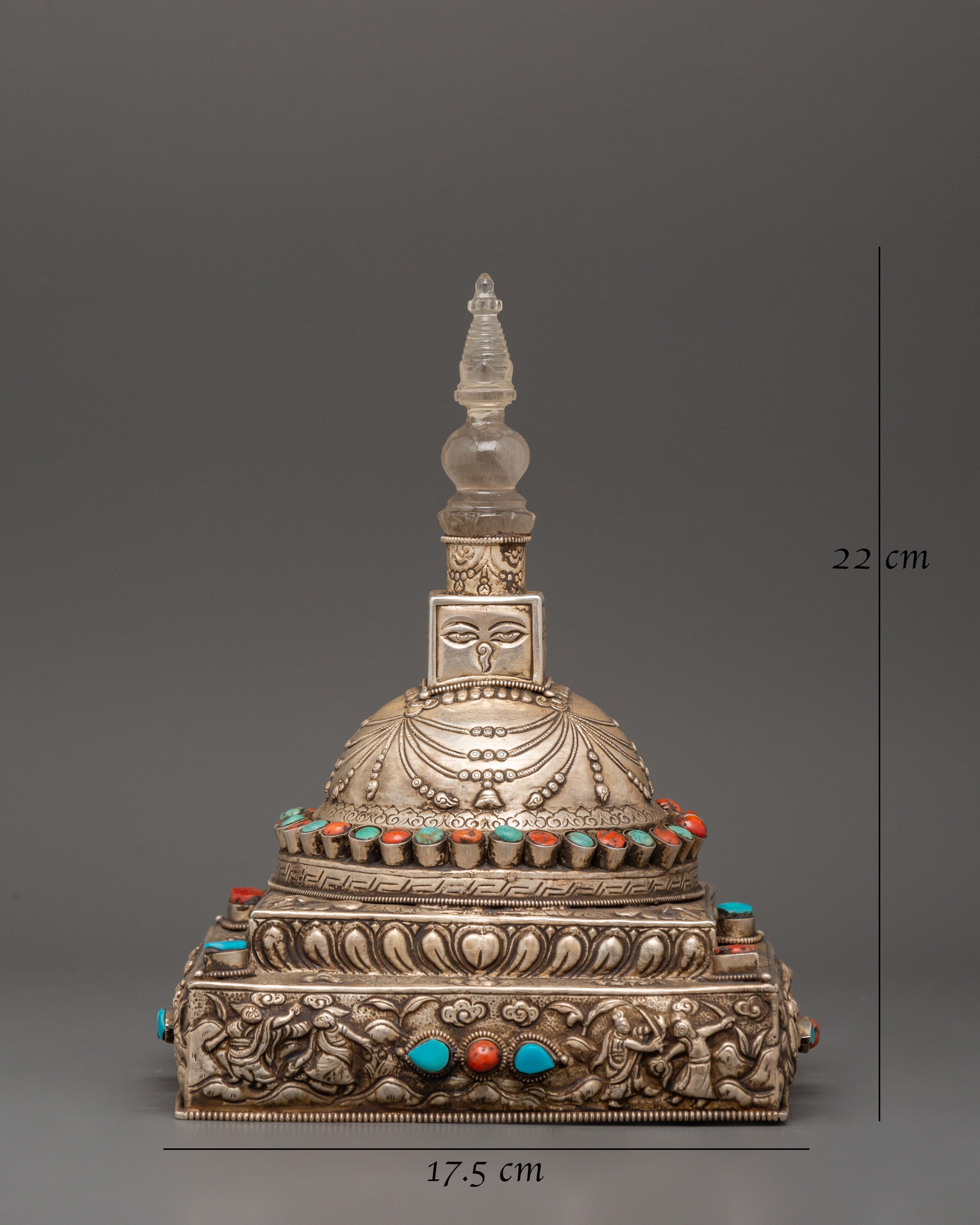 Chaitya Stupa Spiritual Art for Peaceful Spaces | Handcrafted Decorative Shrine