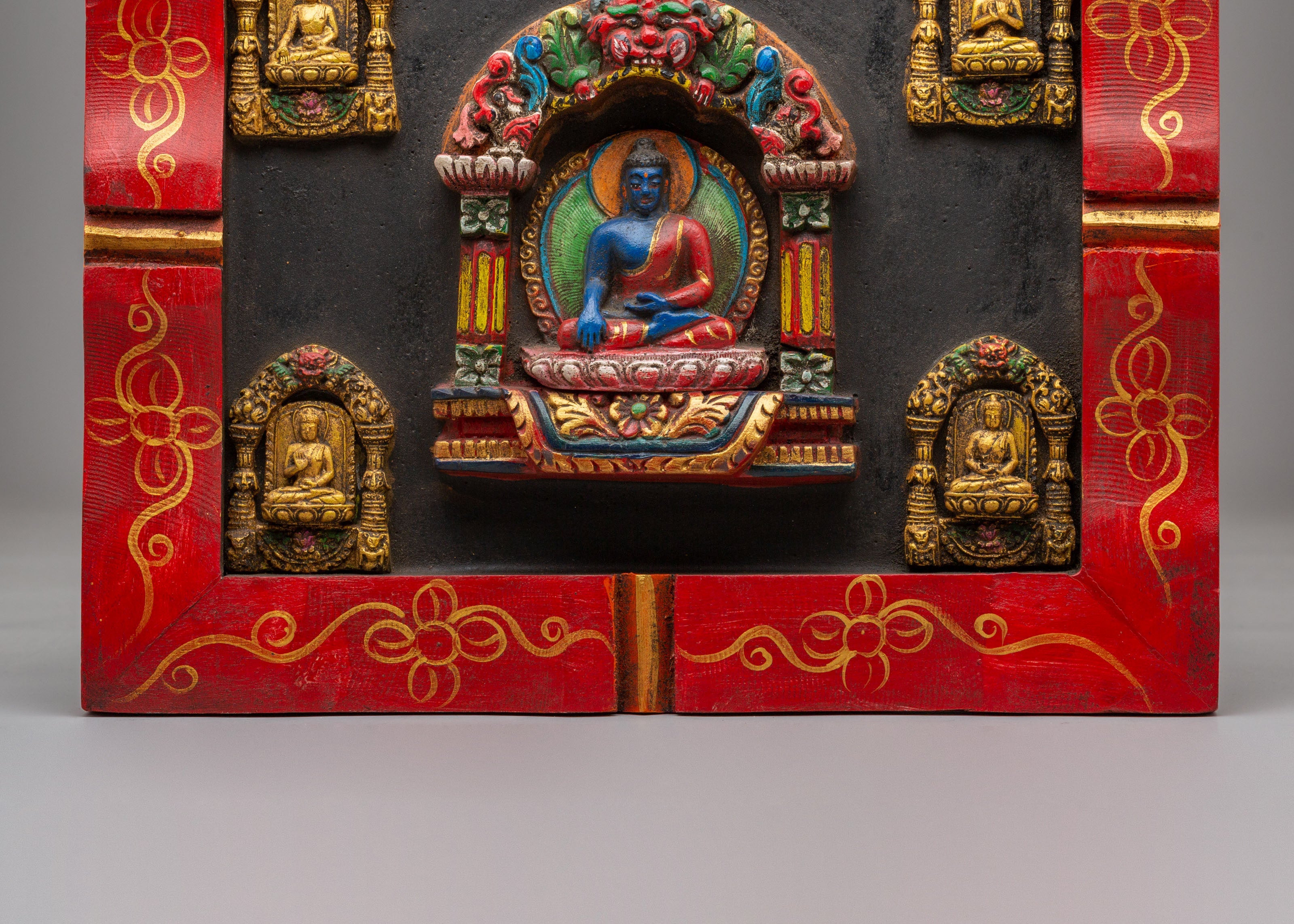 Buddhist Shakyamuni Buddha Wall Decor | Handcrafted Wooden Artwork