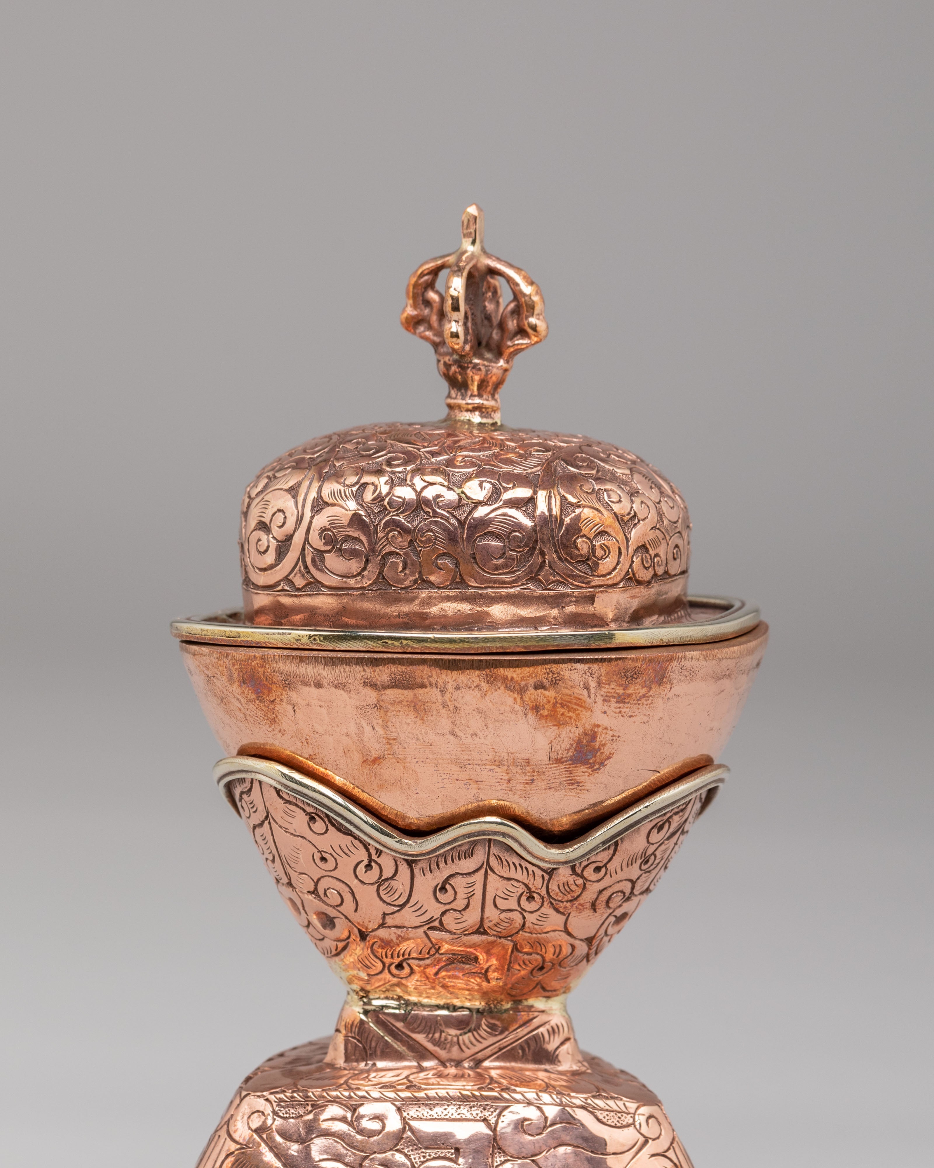 Ceremonial Kapala Set | Traditional Buddhist Ritual Vessels