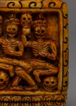 Chitipati Bone Carving | 5.3cm Handmade Tibetan Art