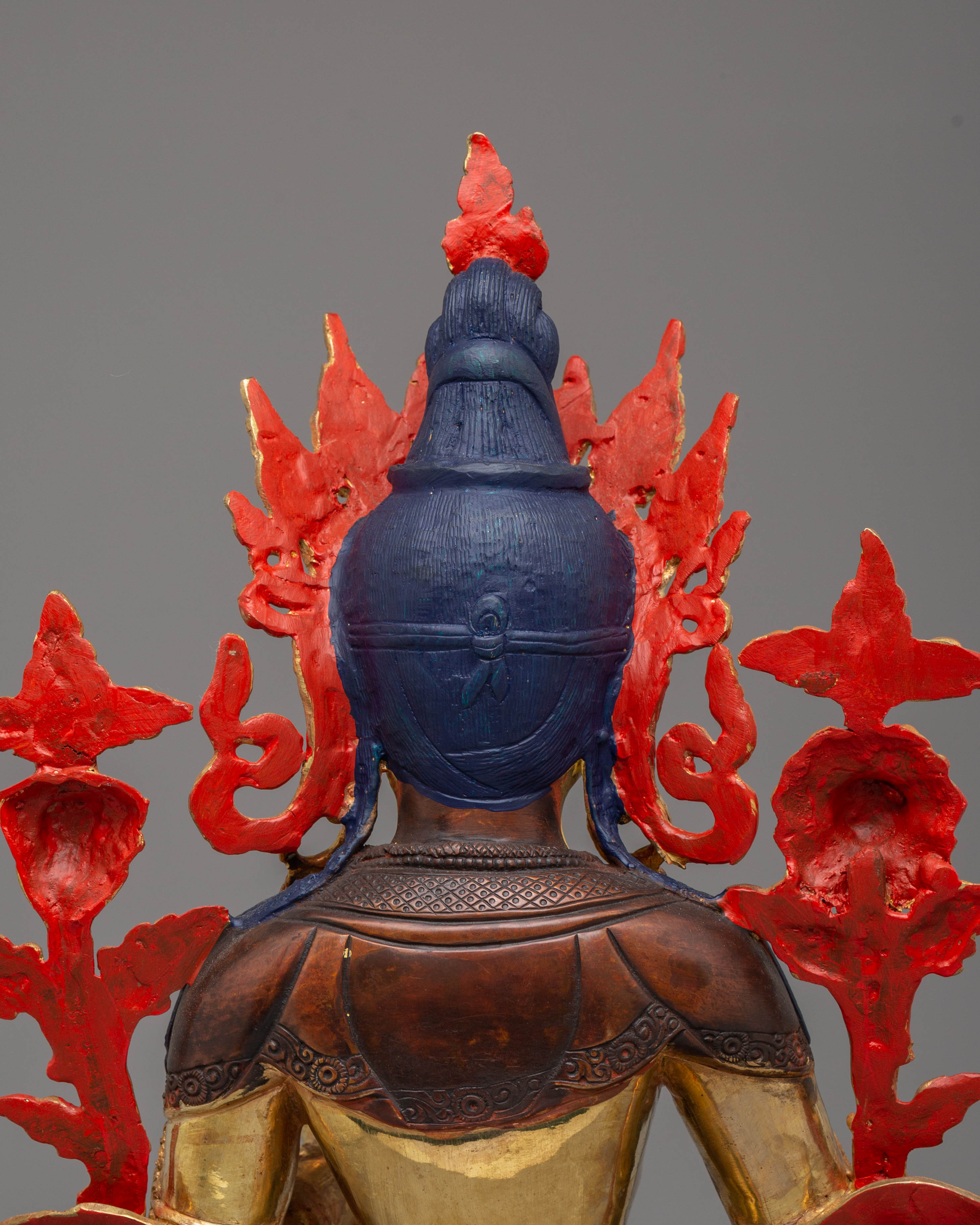 Handcrafted Copper Green Tara Statue | Spiritual Decor