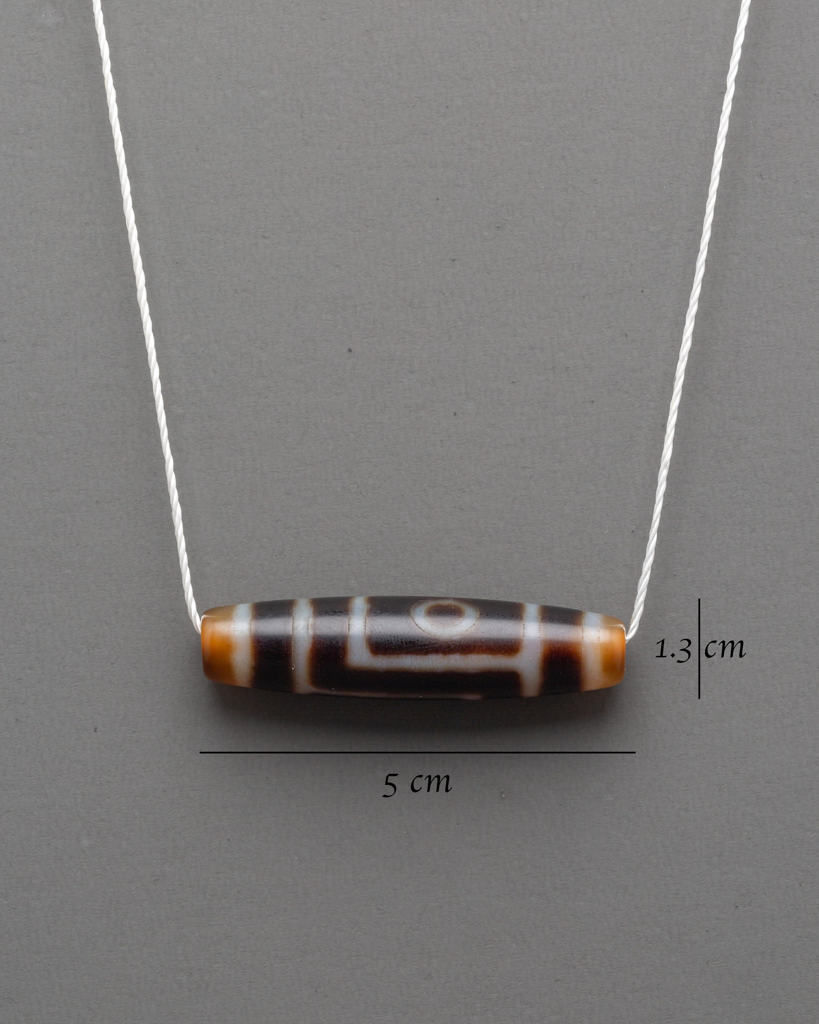 Dzi  Bead Pendant | Sacred Protection Amulet Necklace