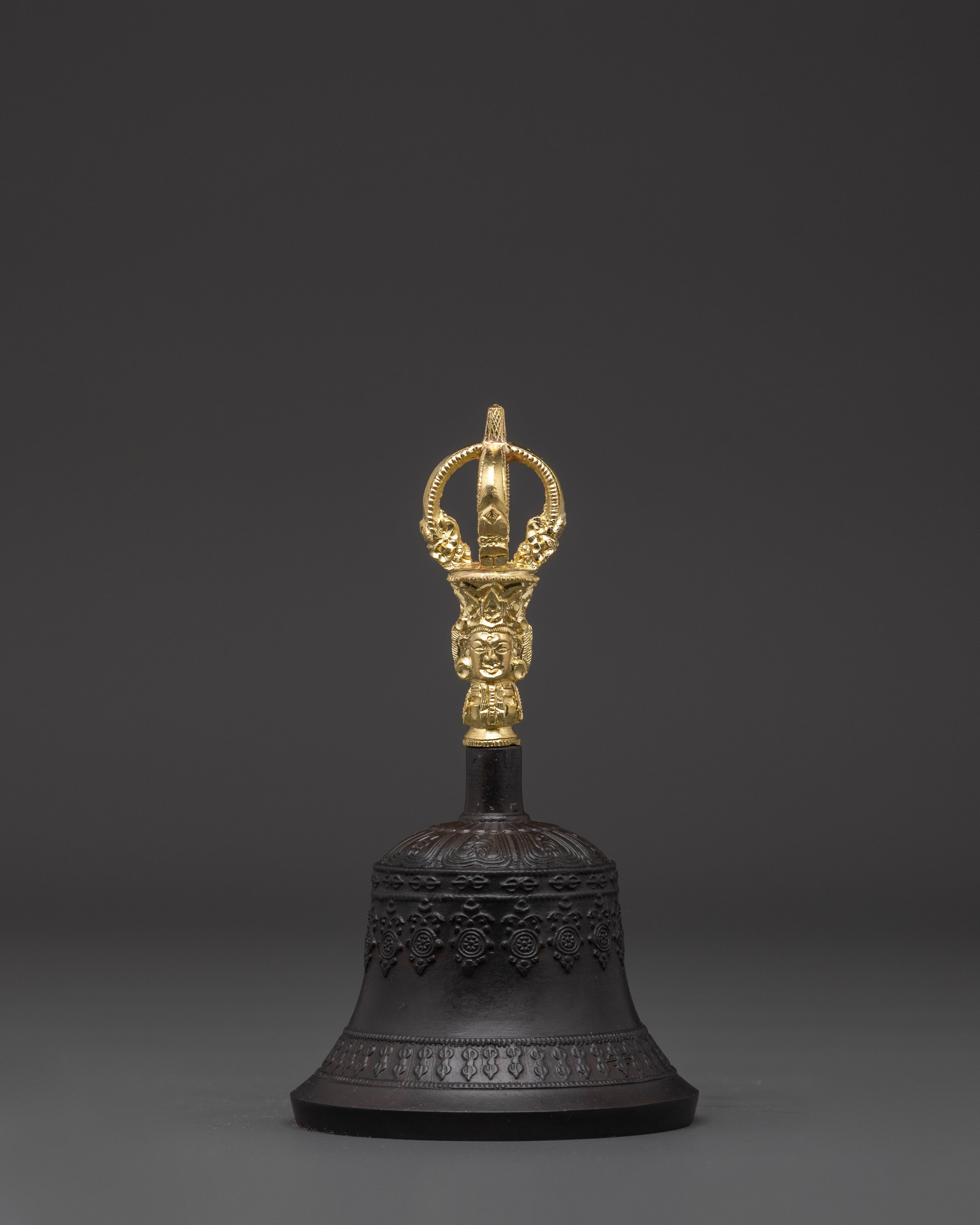 Traditional Himalayan Bell and Vajra Set | Brass and Bronze Vajrayana Ritual Instrument