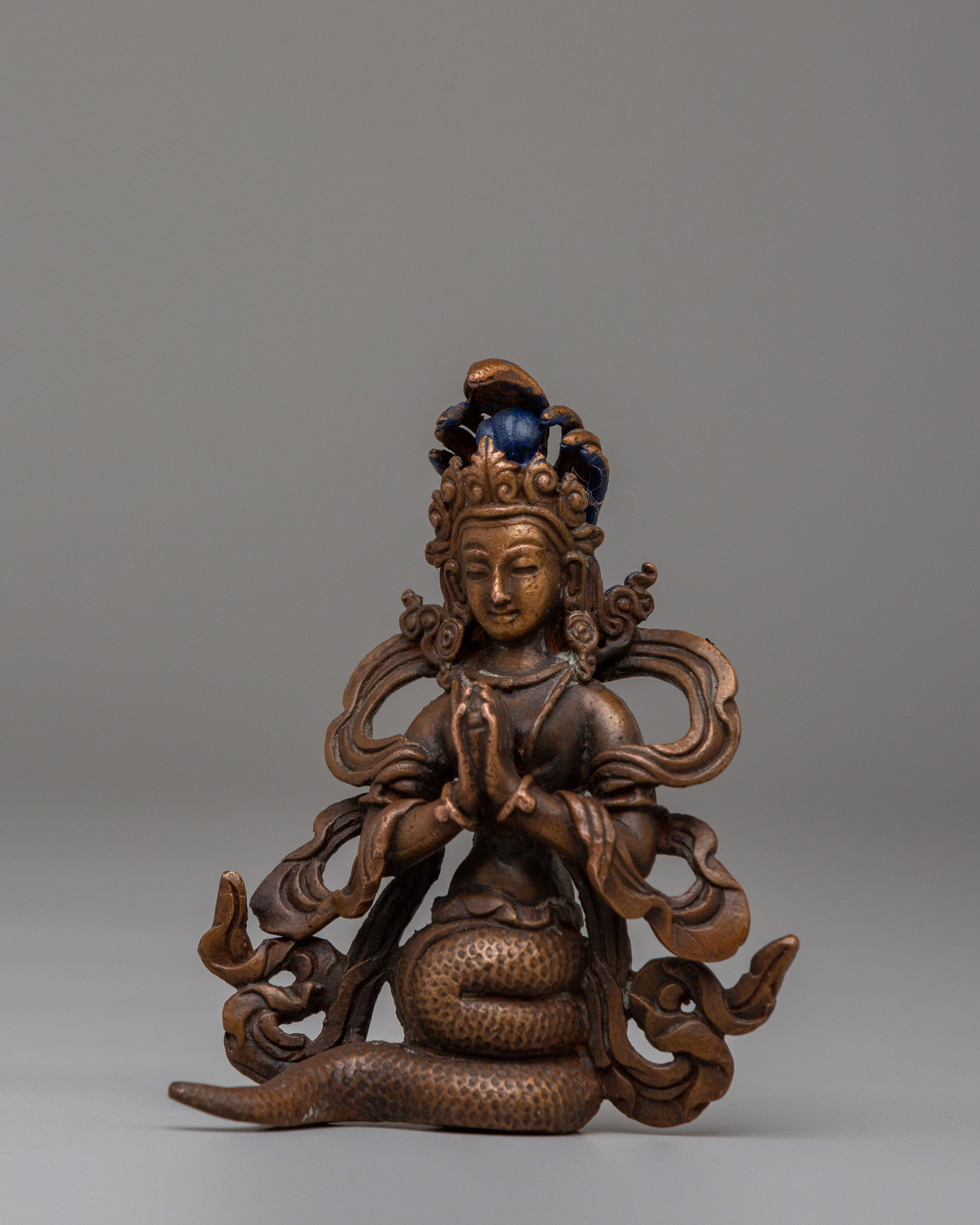 Handmade Nagkanya Statue | Copper Statue of Snake Maiden