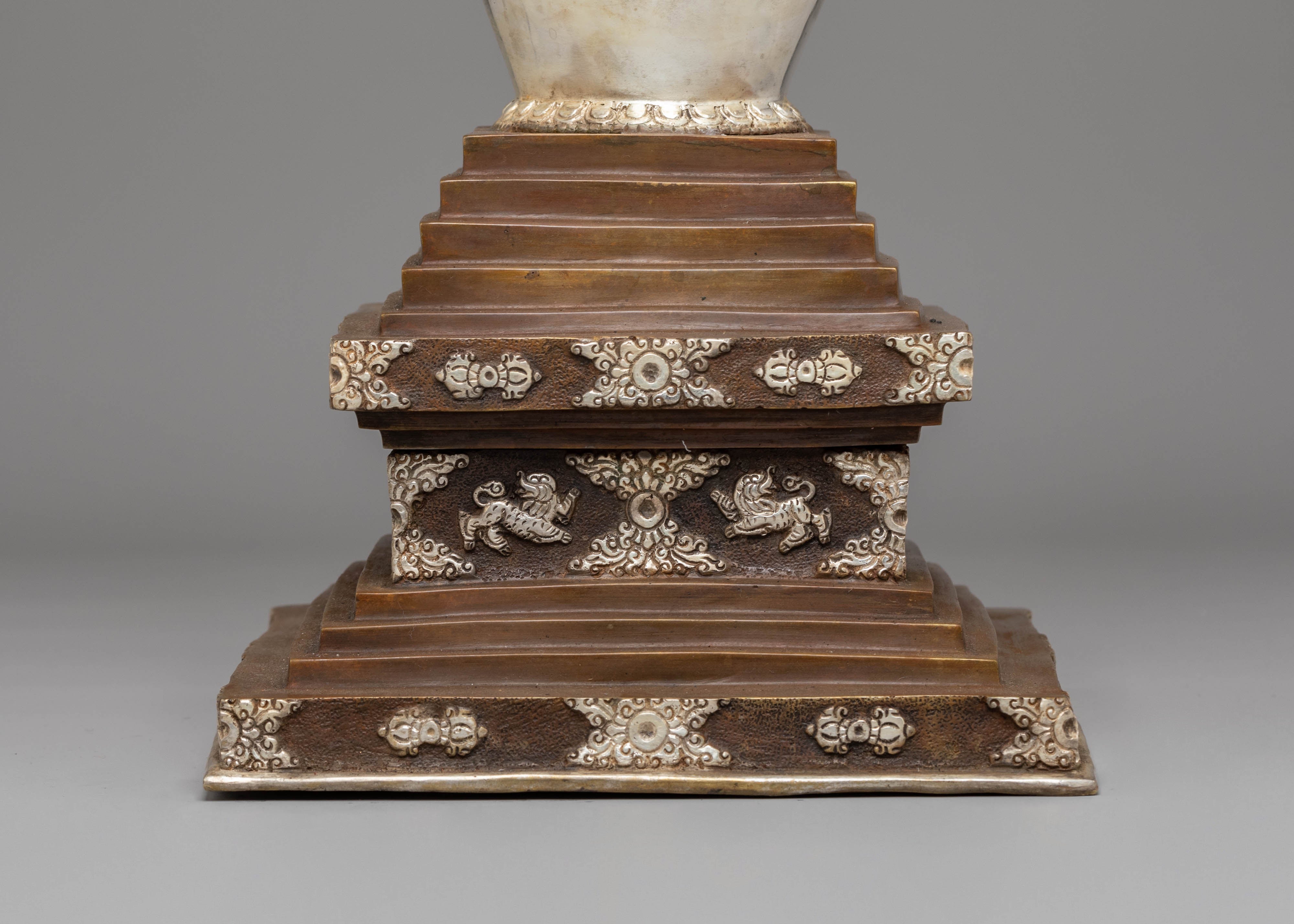 Handmade Buddhist Enlightenment Symbol Stupa | Tibetan Stupa Art