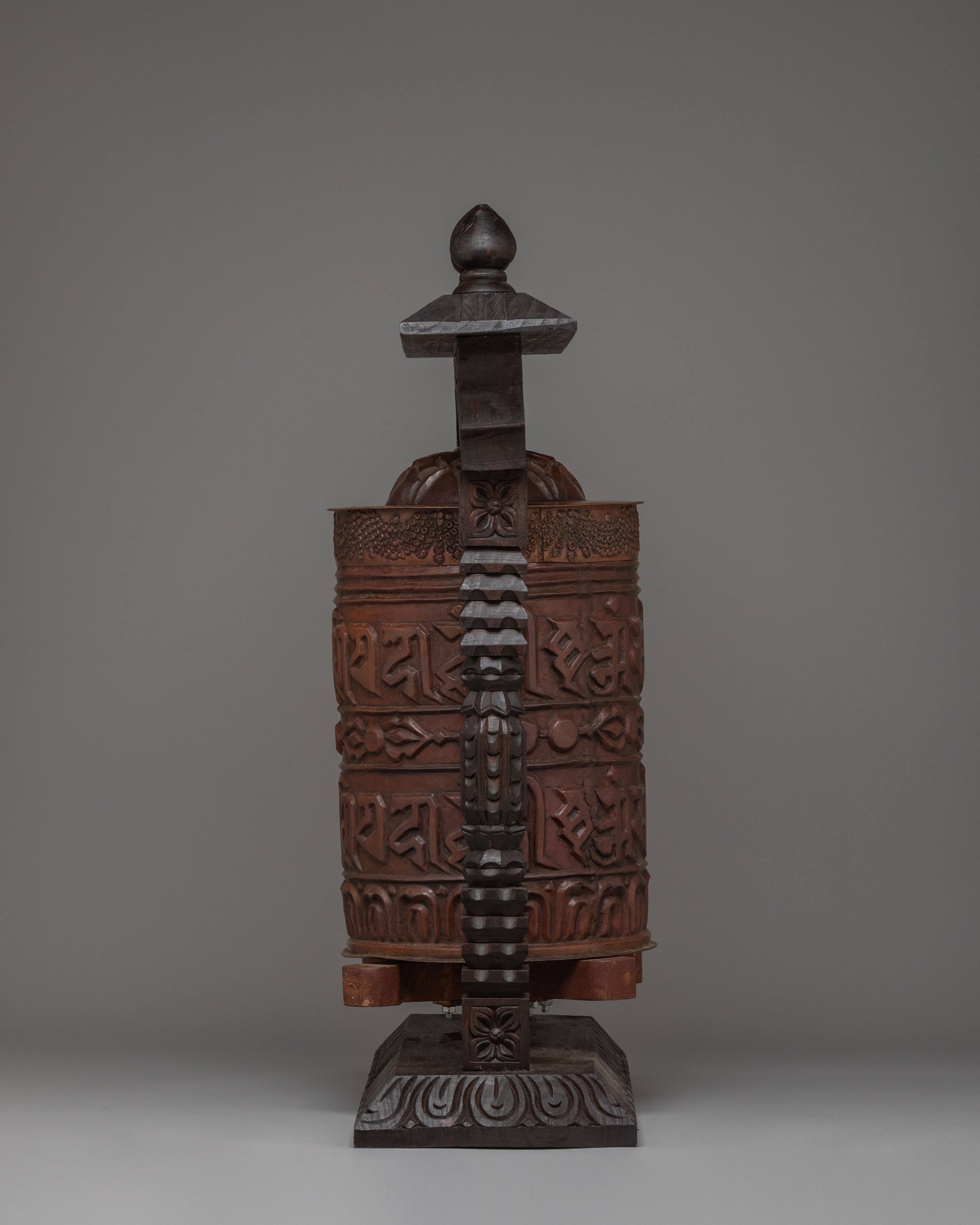 Prayer Wheel with Mantra | Traditional Tibetan Buddhist Prayer Wheel