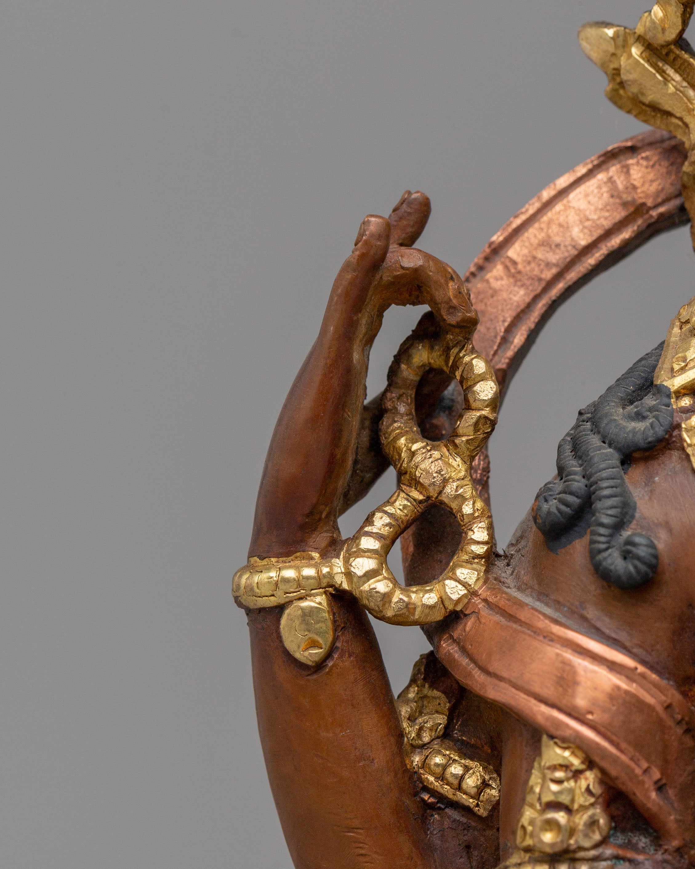 Chenresig Copper Handmade Statue | Traditional Tibetan Artwork