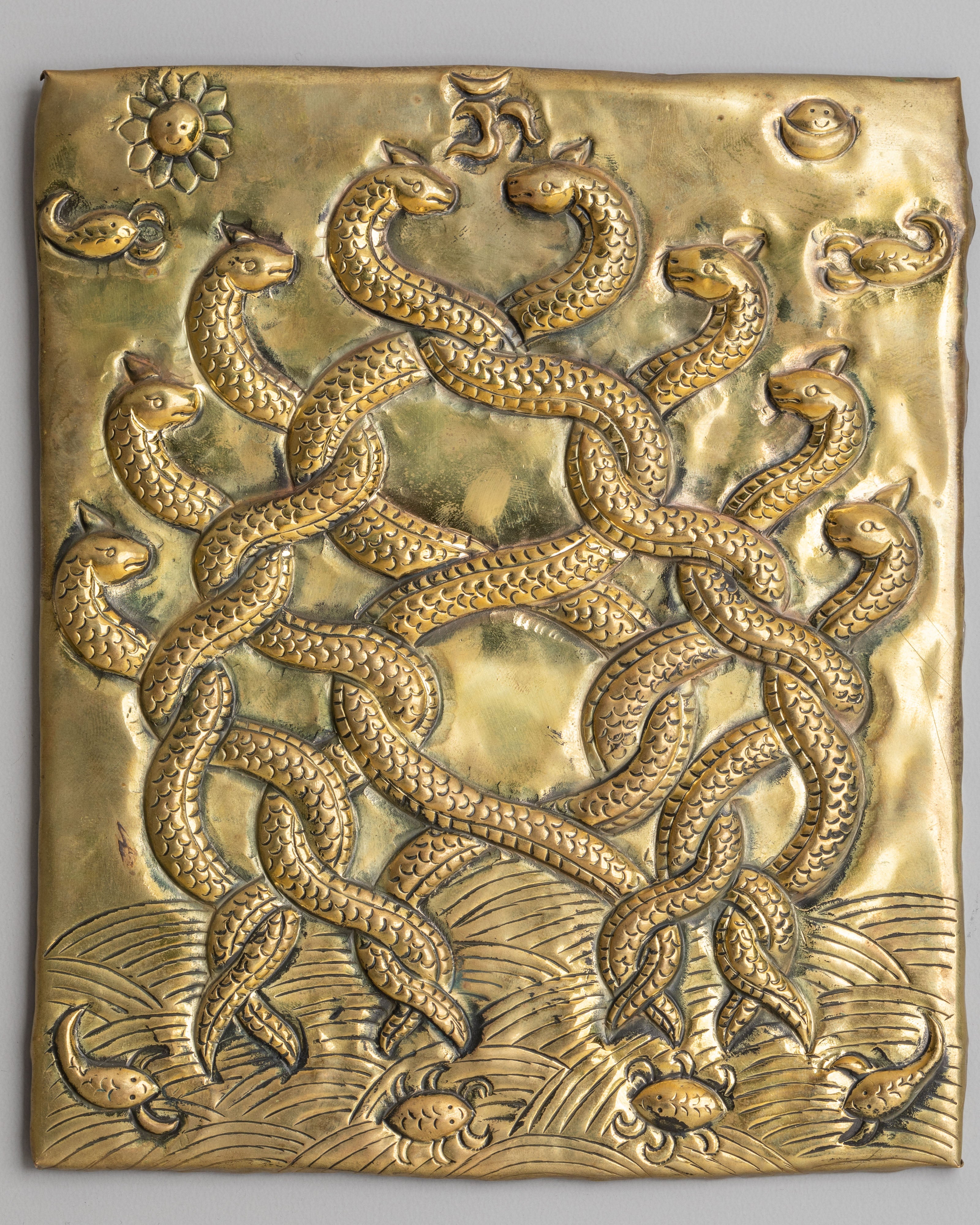 Mythological Naag Wall Hanging | Sacred Serpent Art for Protection and Meditation
