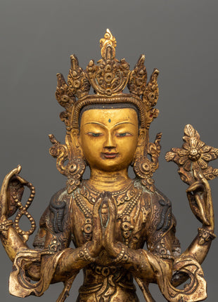 Chenrezig Bodhisattva Figurine | Compassion and Wisdom Craft
