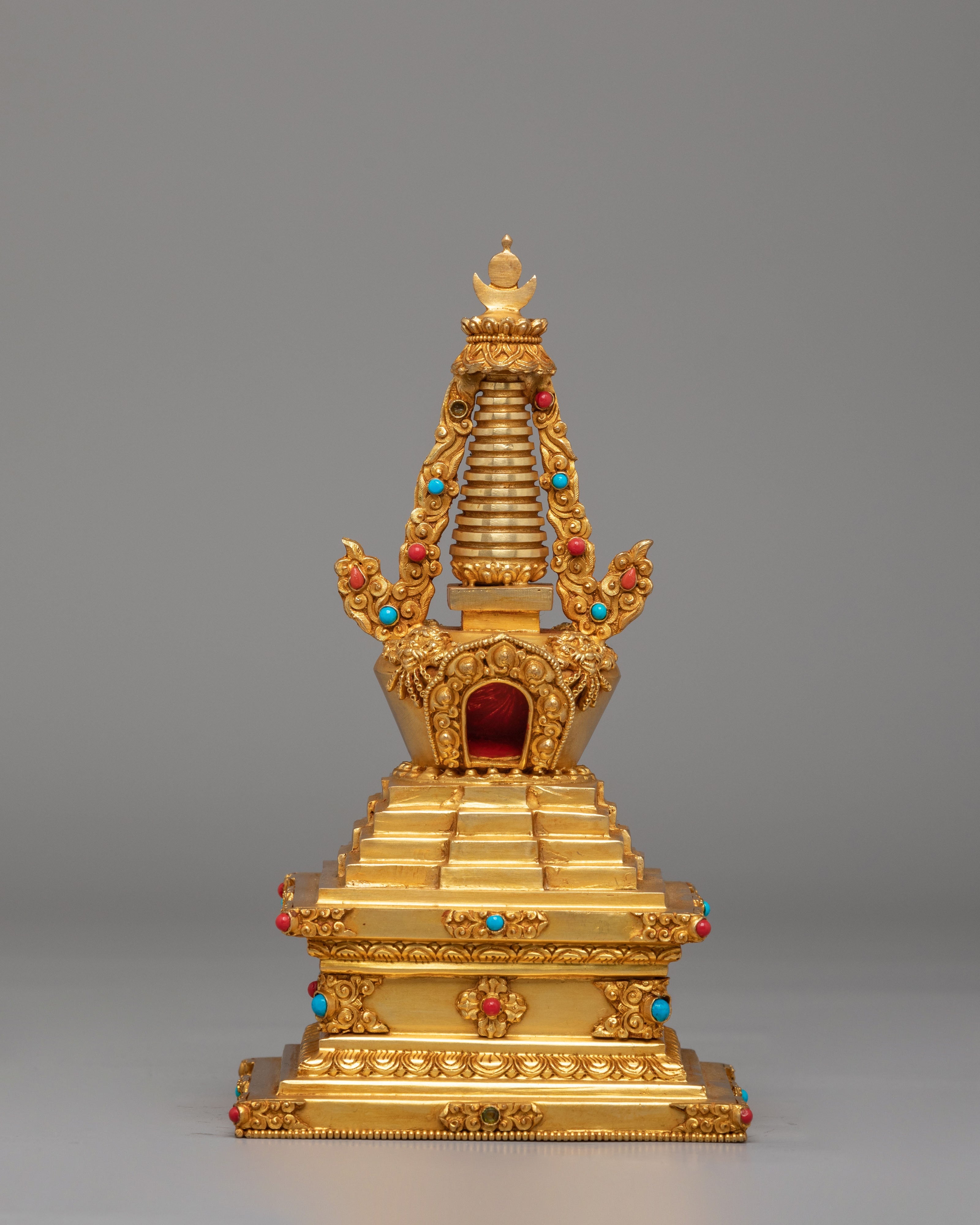 Buddhist Eight Stupa Collection Set | Sacred Ritual Artifact