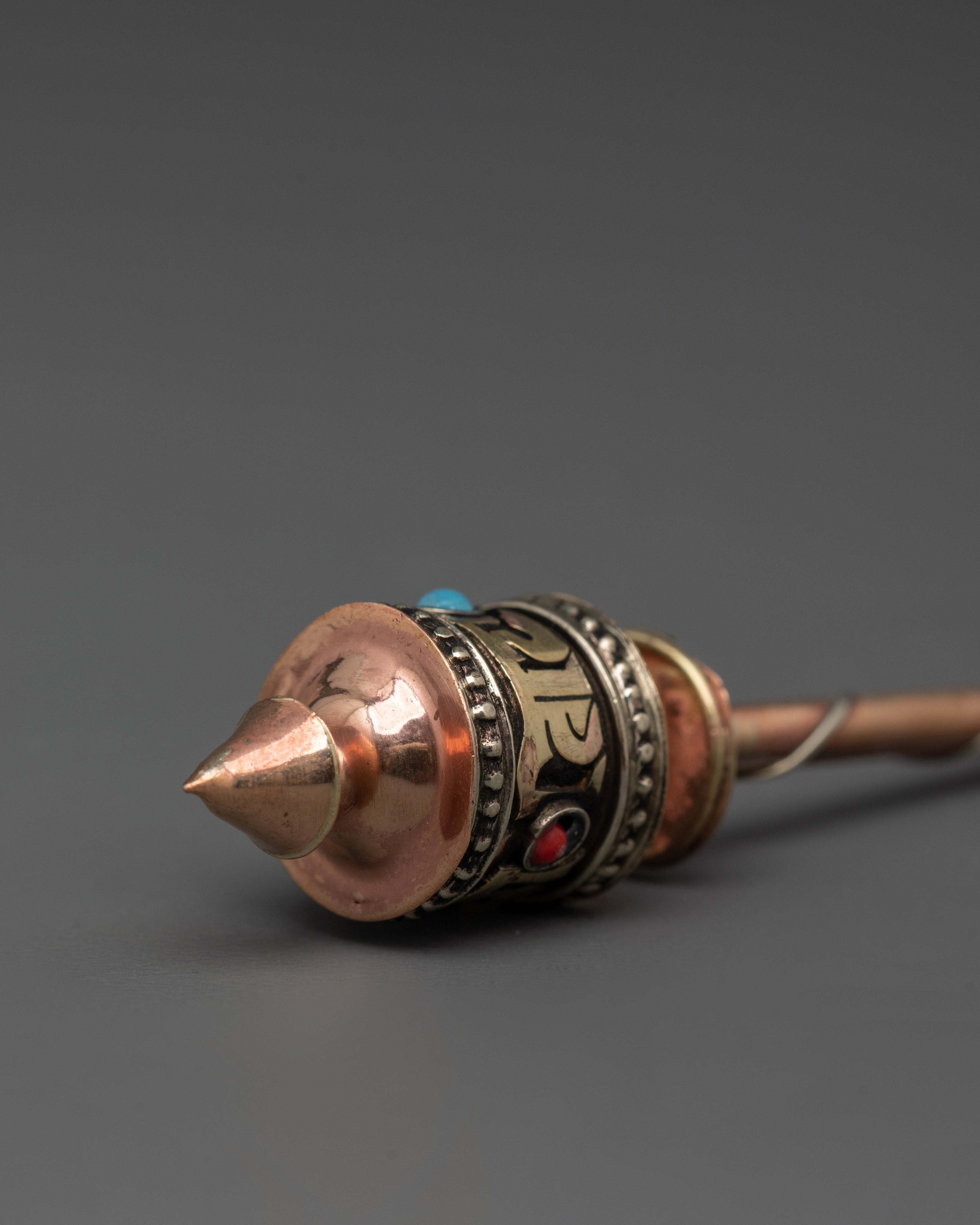 Prayer Wheel Buddhist Mantra Spinner | Mindfulness & Spiritual Focus Buddhist Tool