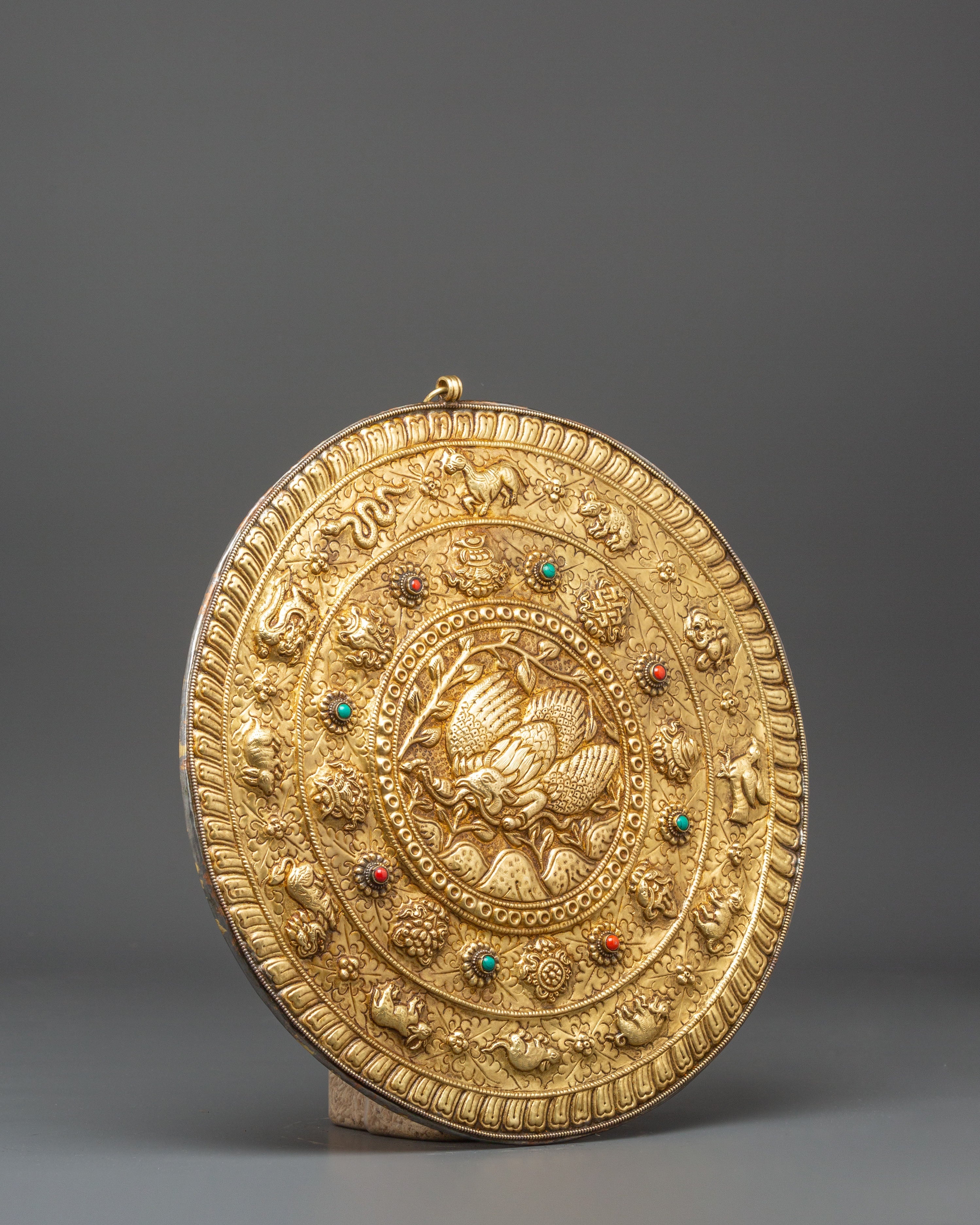 Tibetan Religious Wall Hanging | Sacred Buddhist Symbol for Peace and Prosperity