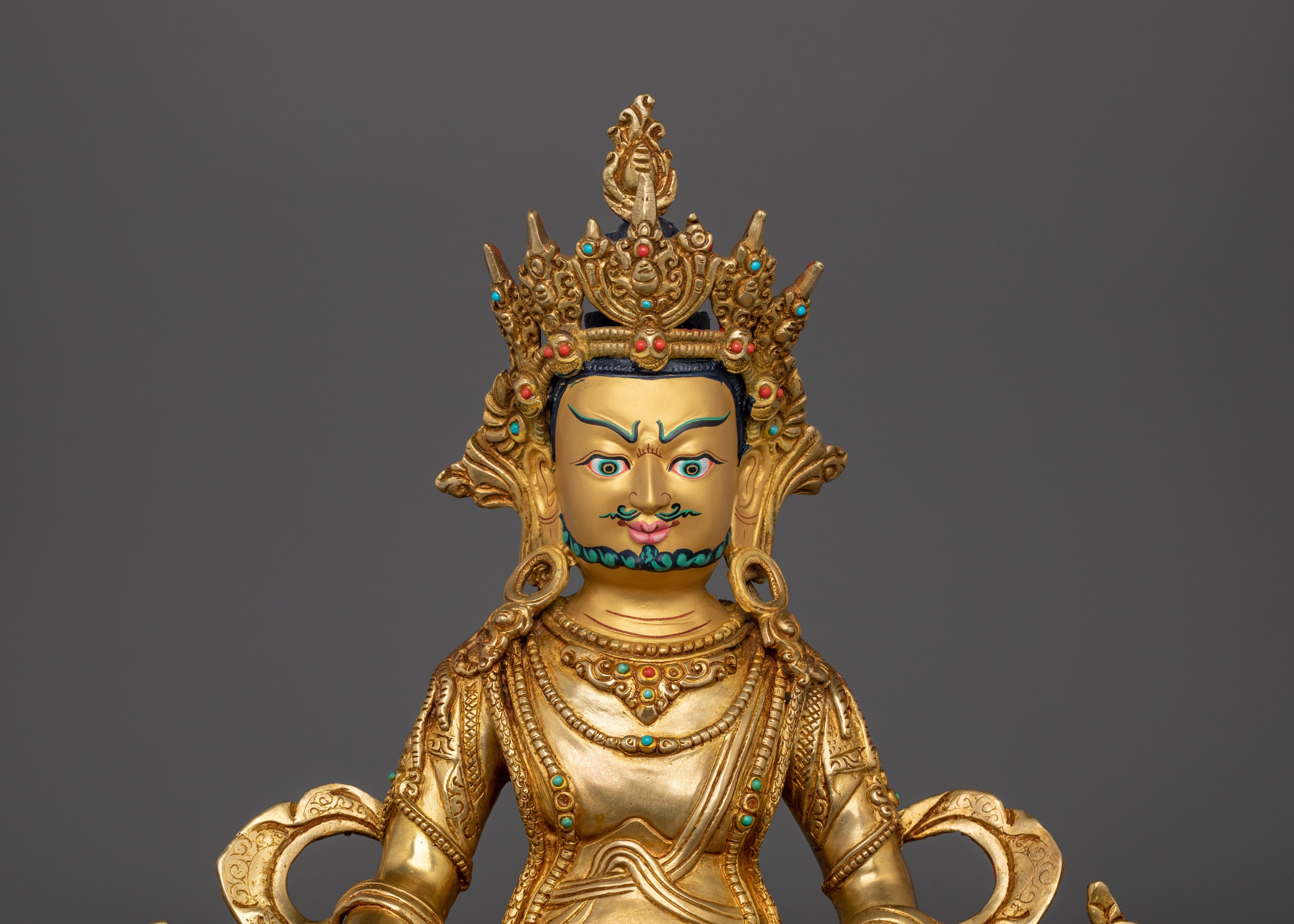 Dzambhala Kuber Buddhist Deity Statue | Wealth Guardian Sculpture