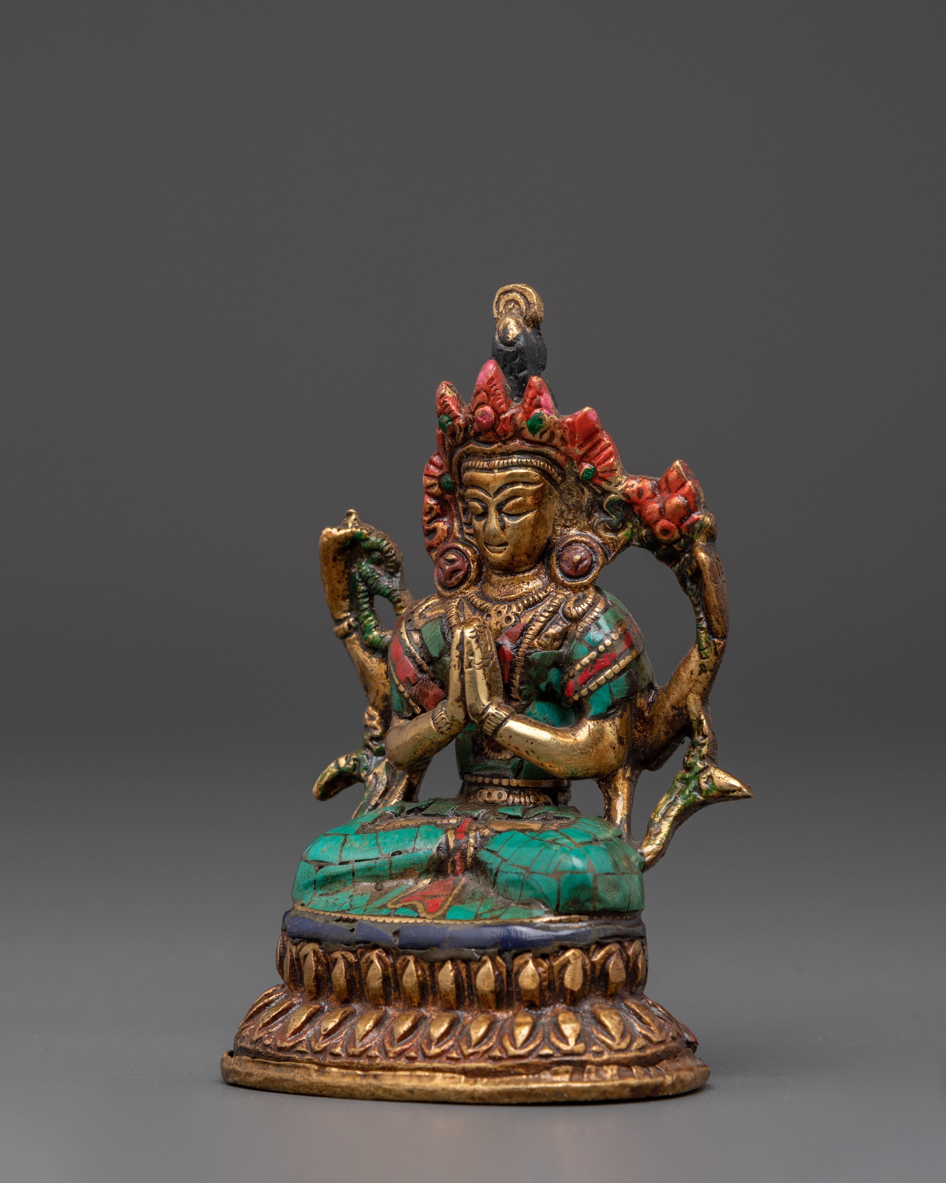 Handcrafted Tibetan Chenrezig Deity | Symbol of Compassion, Healing & Protection