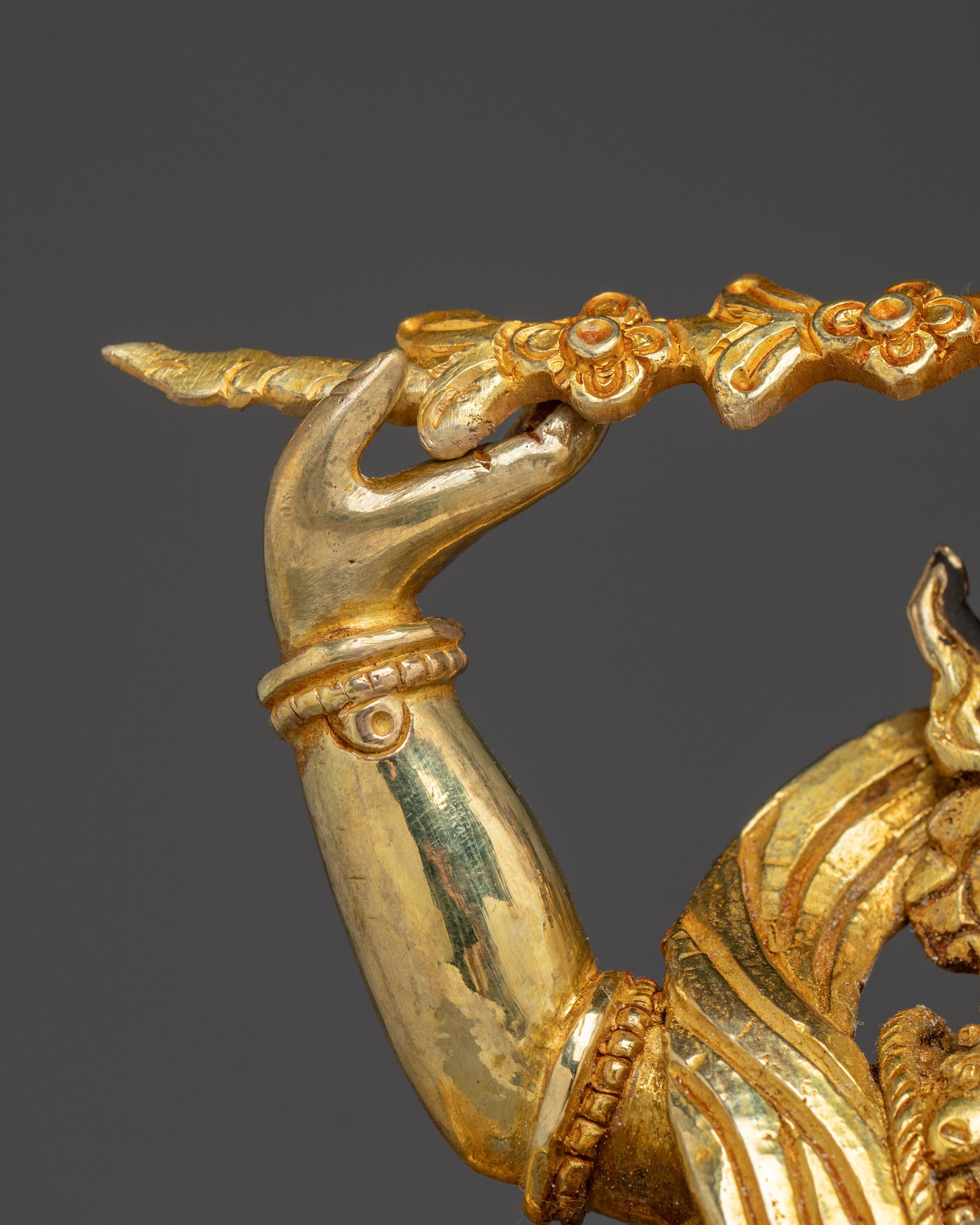 Goddess of Magnetism Kurukulla Statue | Tibetan Copper Gold Plated Deity
