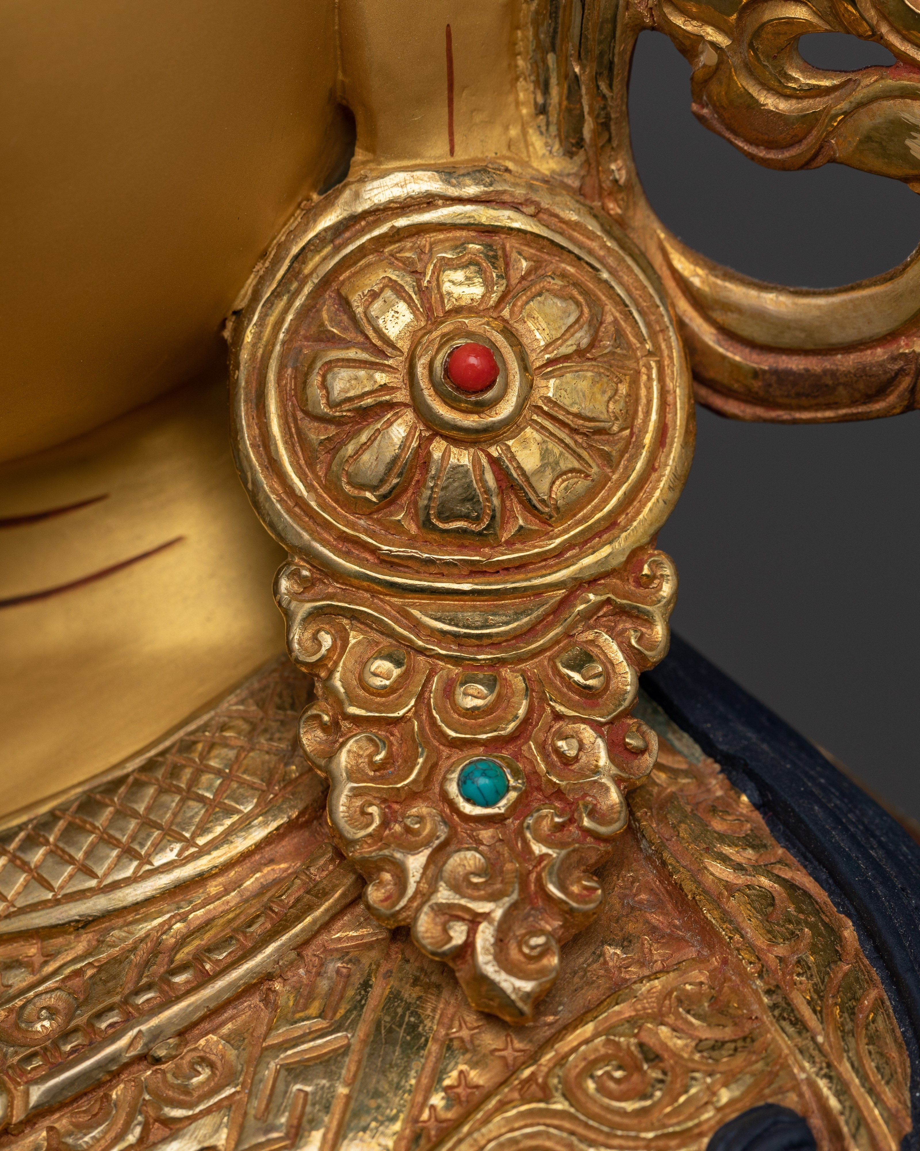 Guru Rinpoche Oxidized Copper Sculpture | Lotus Born Tantric Master