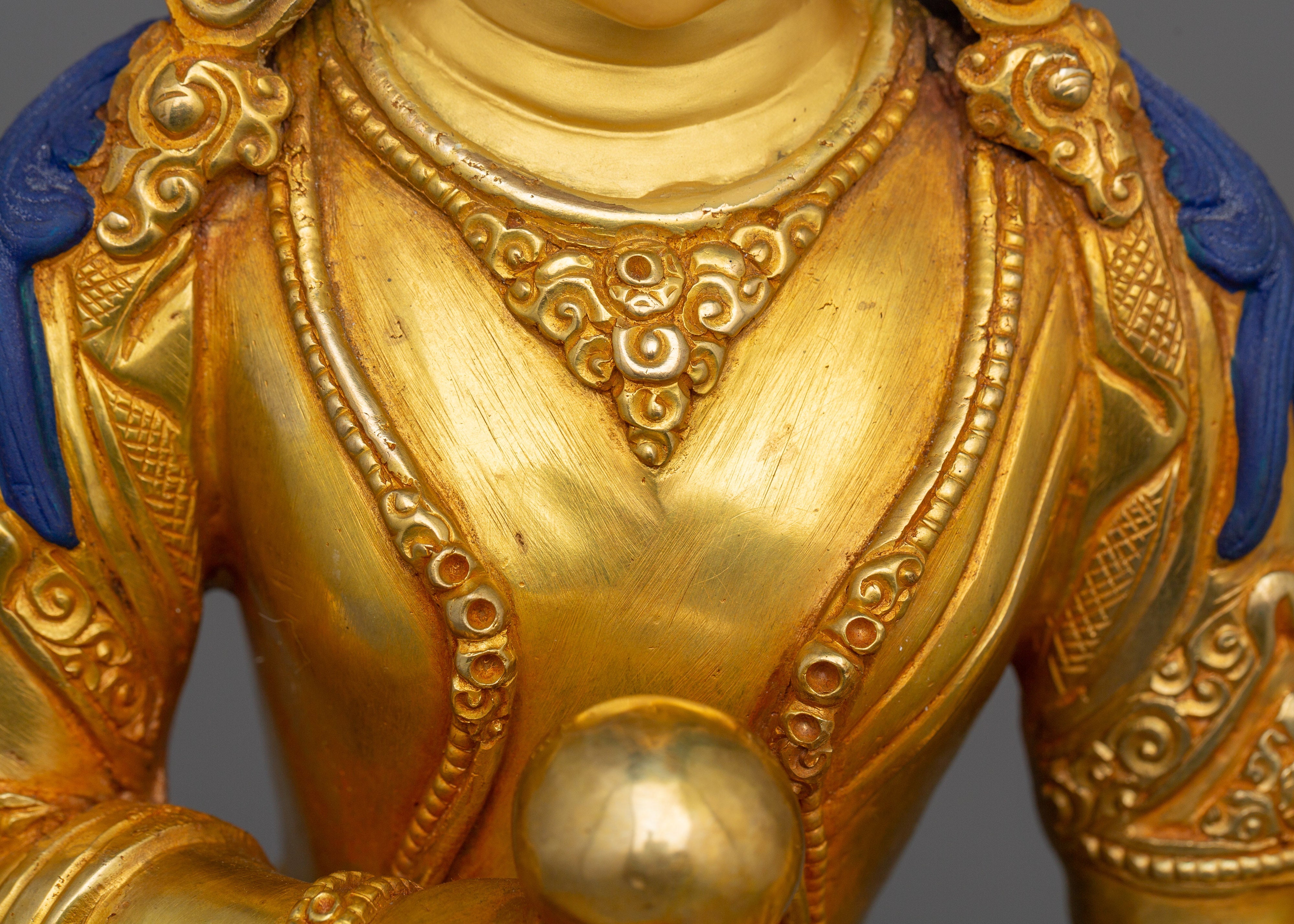 Kshitigarbha Earth Store Bodhisattva Sculpture | Handmade Himalayan Buddhist Sculpture