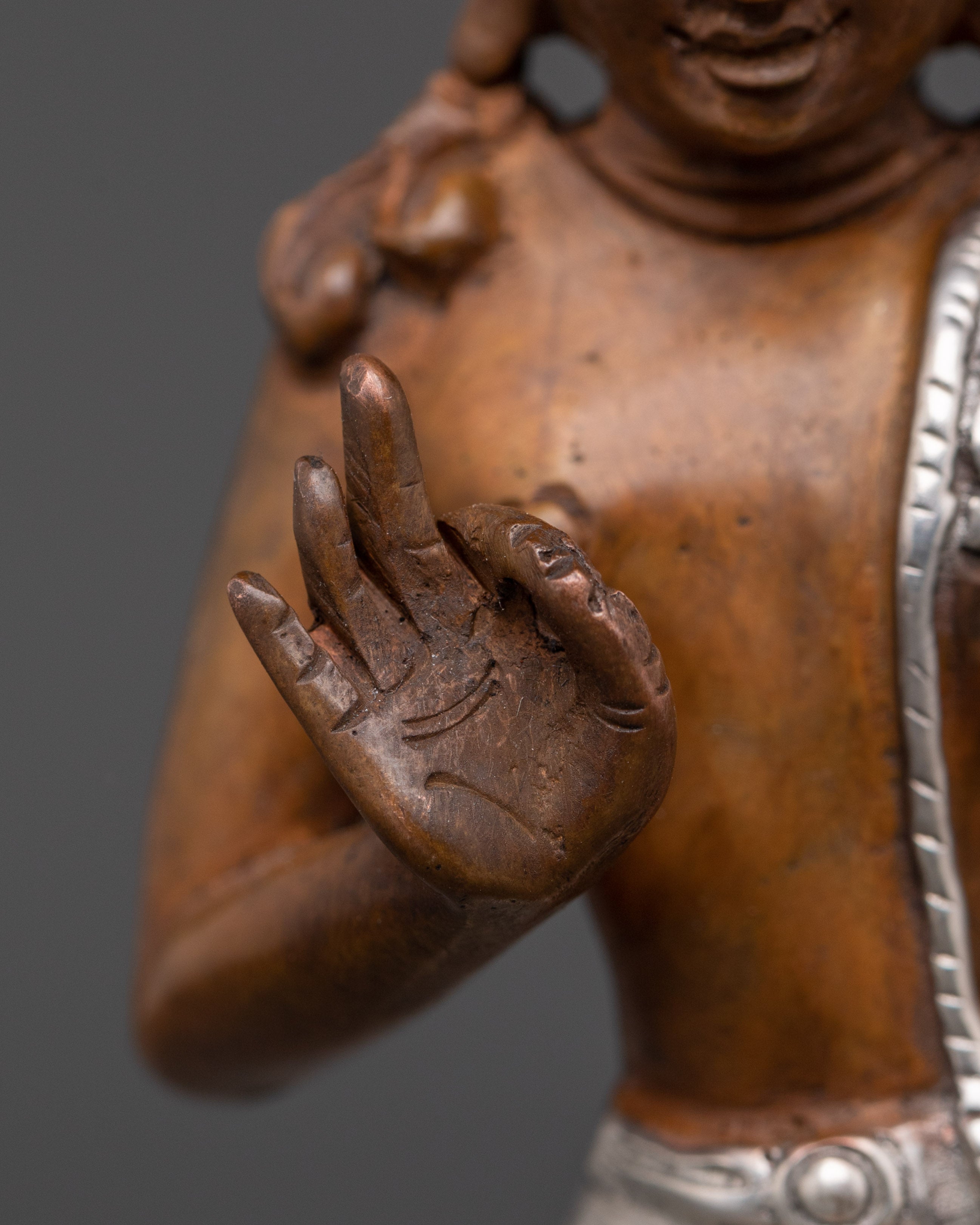 Lokeshwor Handmade statue | Silver Plated Buddhist Deity