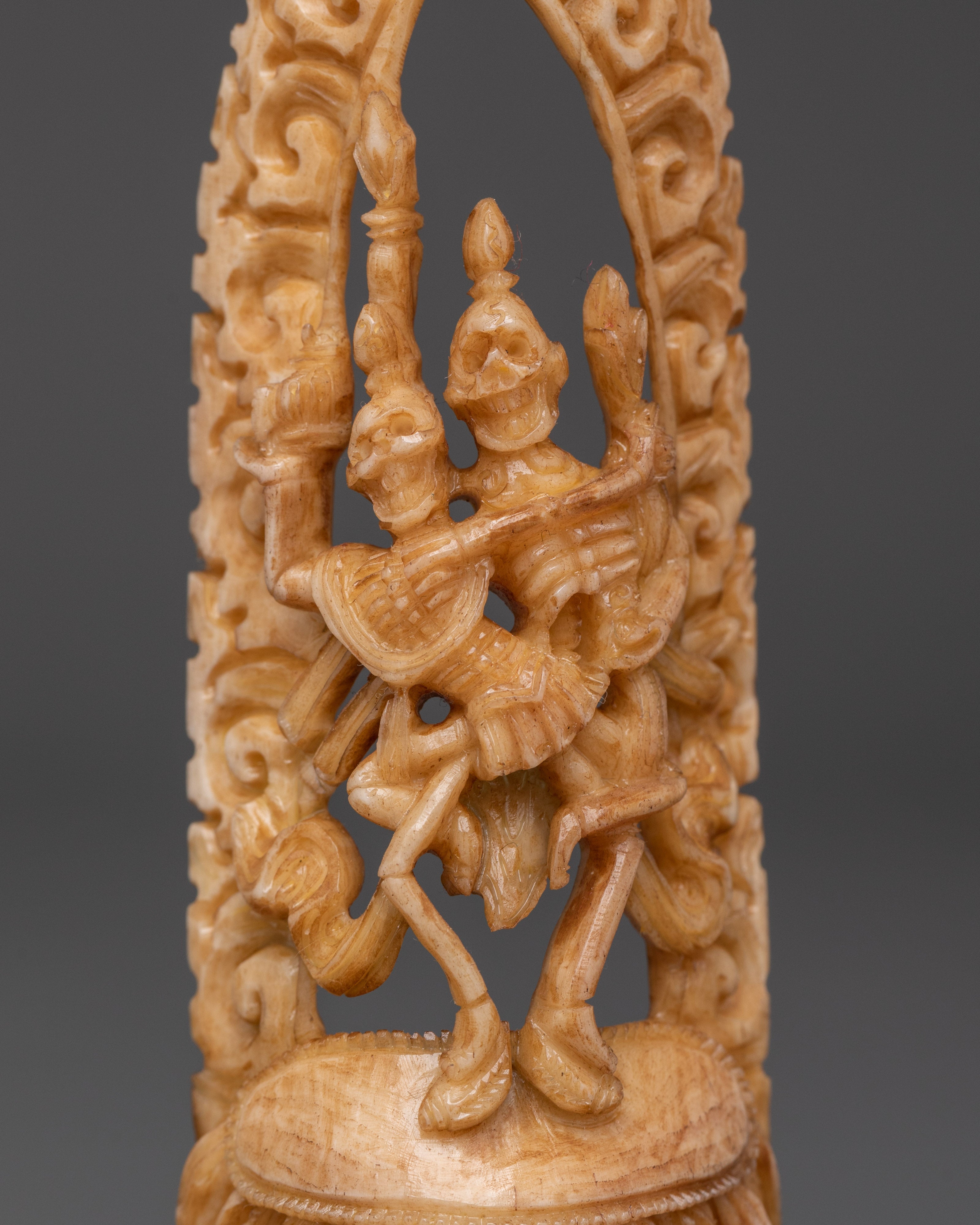 Tibetan Chitipati Bone Sculpture | Symbol of Impermanence and Spiritual Transformation