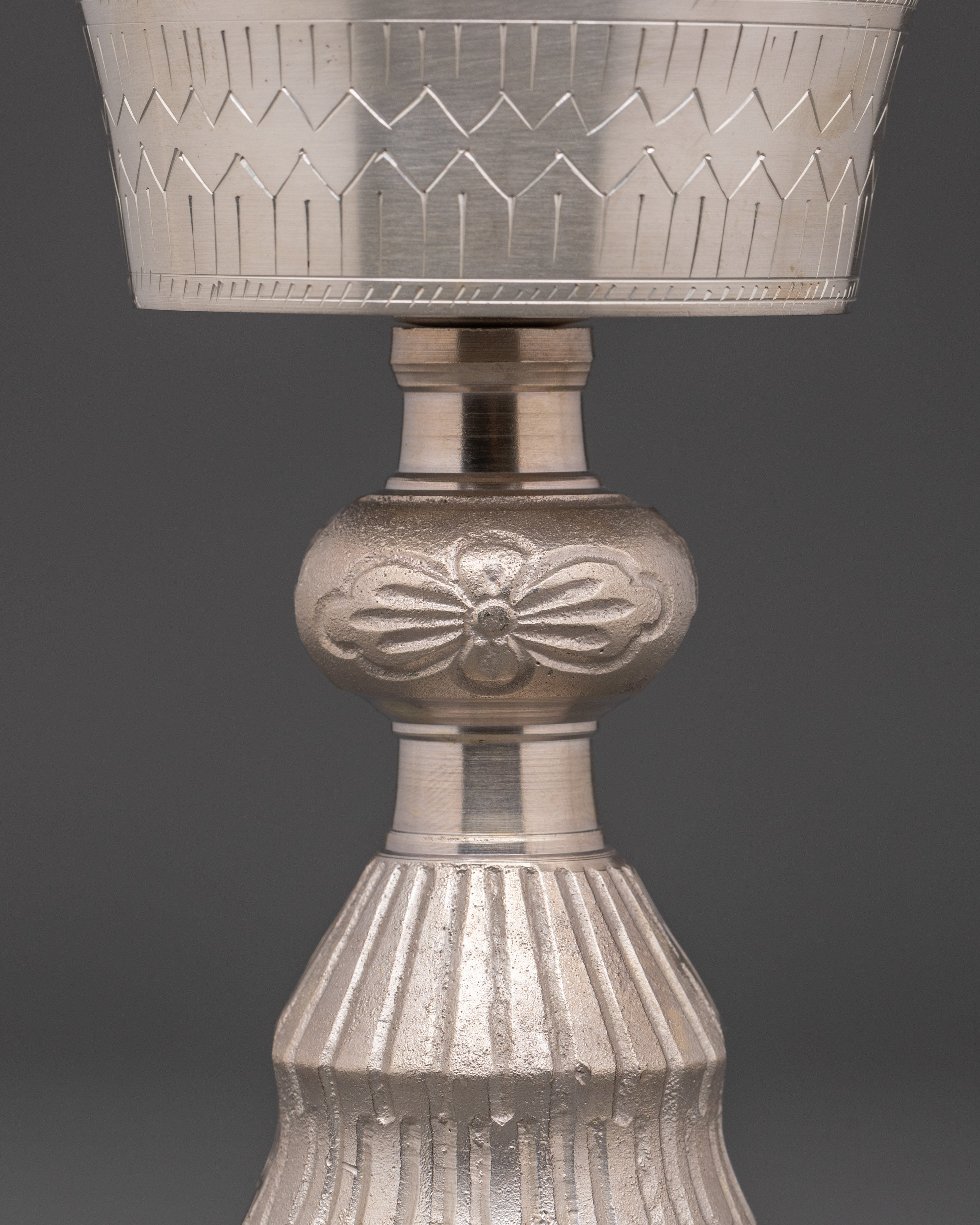 Tibetan Meditation Butter Lamp | Handcrafted Brass Ritual Offering Lamp
