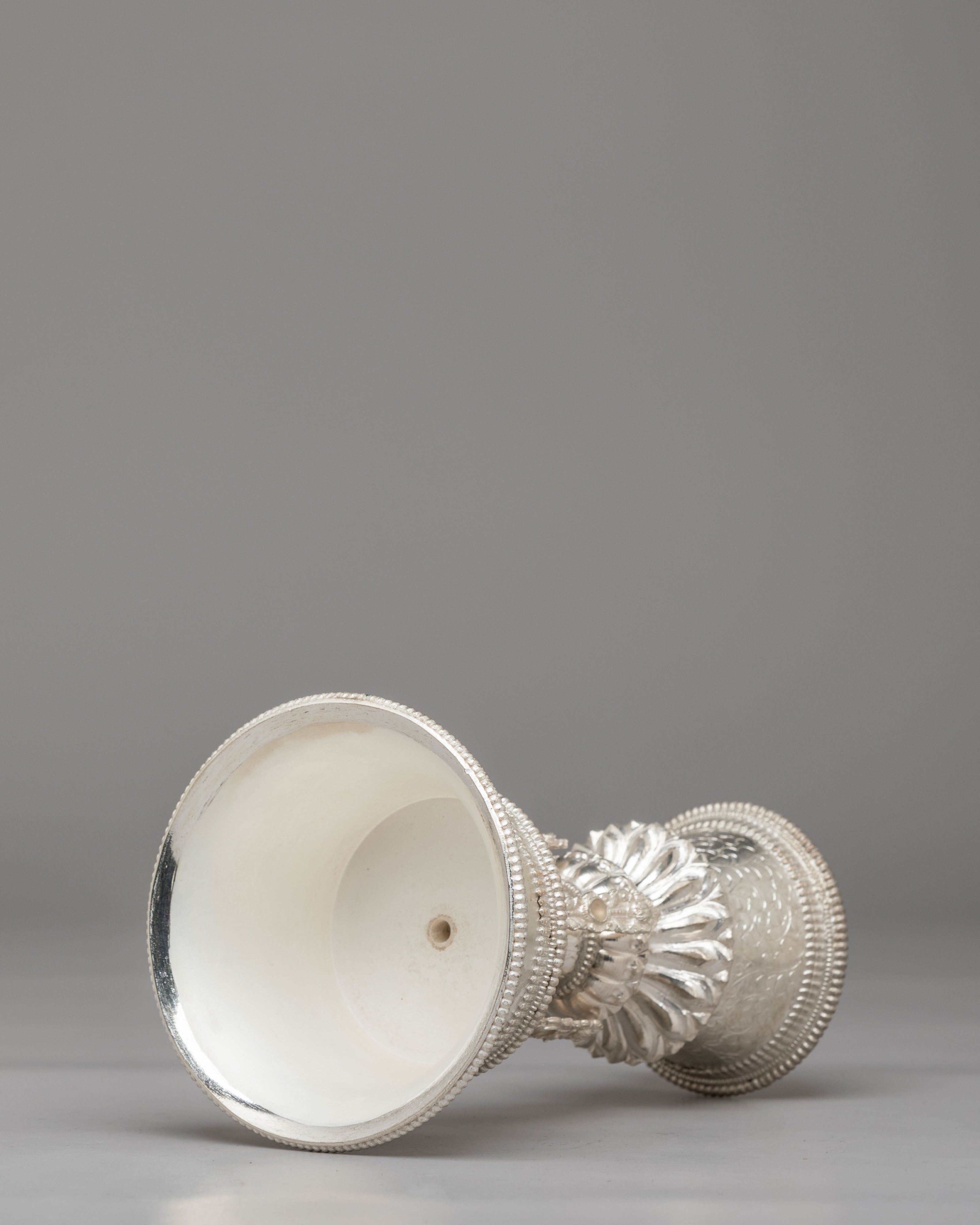 Himalayan Altar Butter Lamp Set | Silver Plated Buddhist Lamps