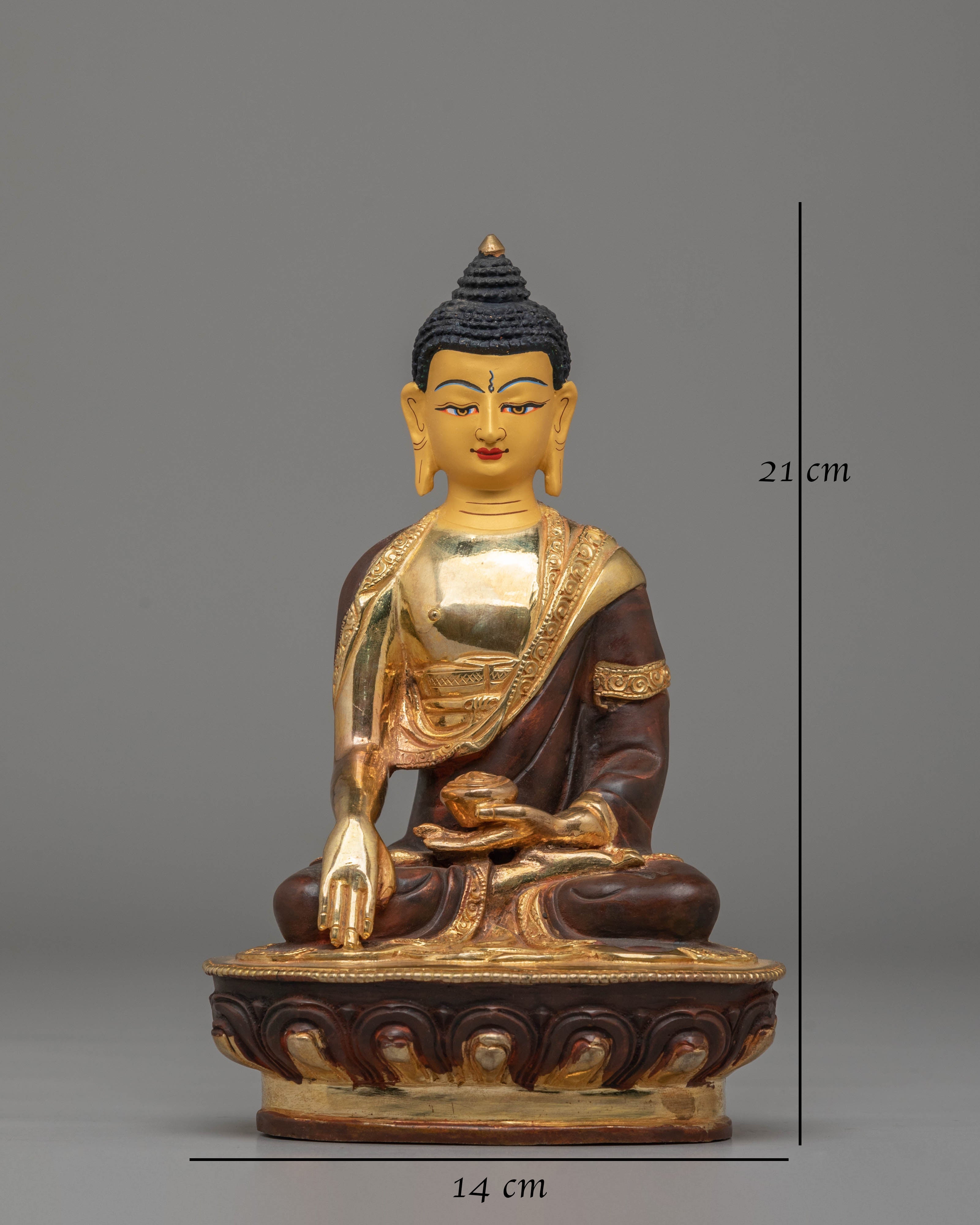 Buddha Shakyamuni Copper Statue | Handmade Tibetan Art