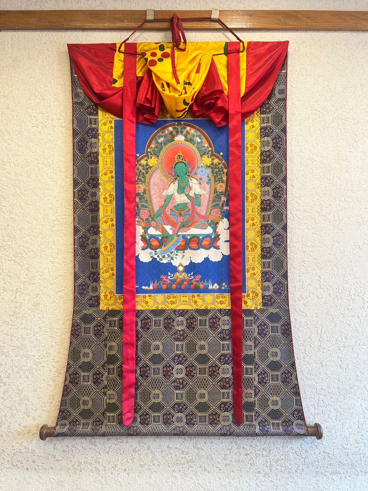 Exceptional Green Tara Thangka from Enlightenment Studio