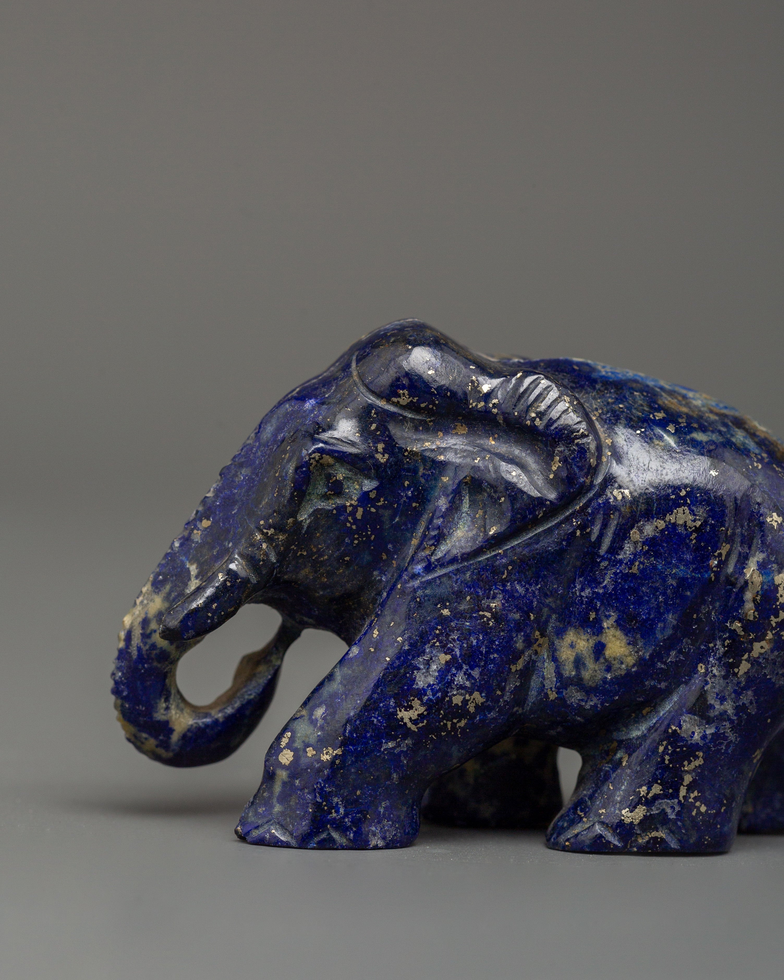 Lapis Lazuli Elephant Statue | Symbol of Wisdom and Strength