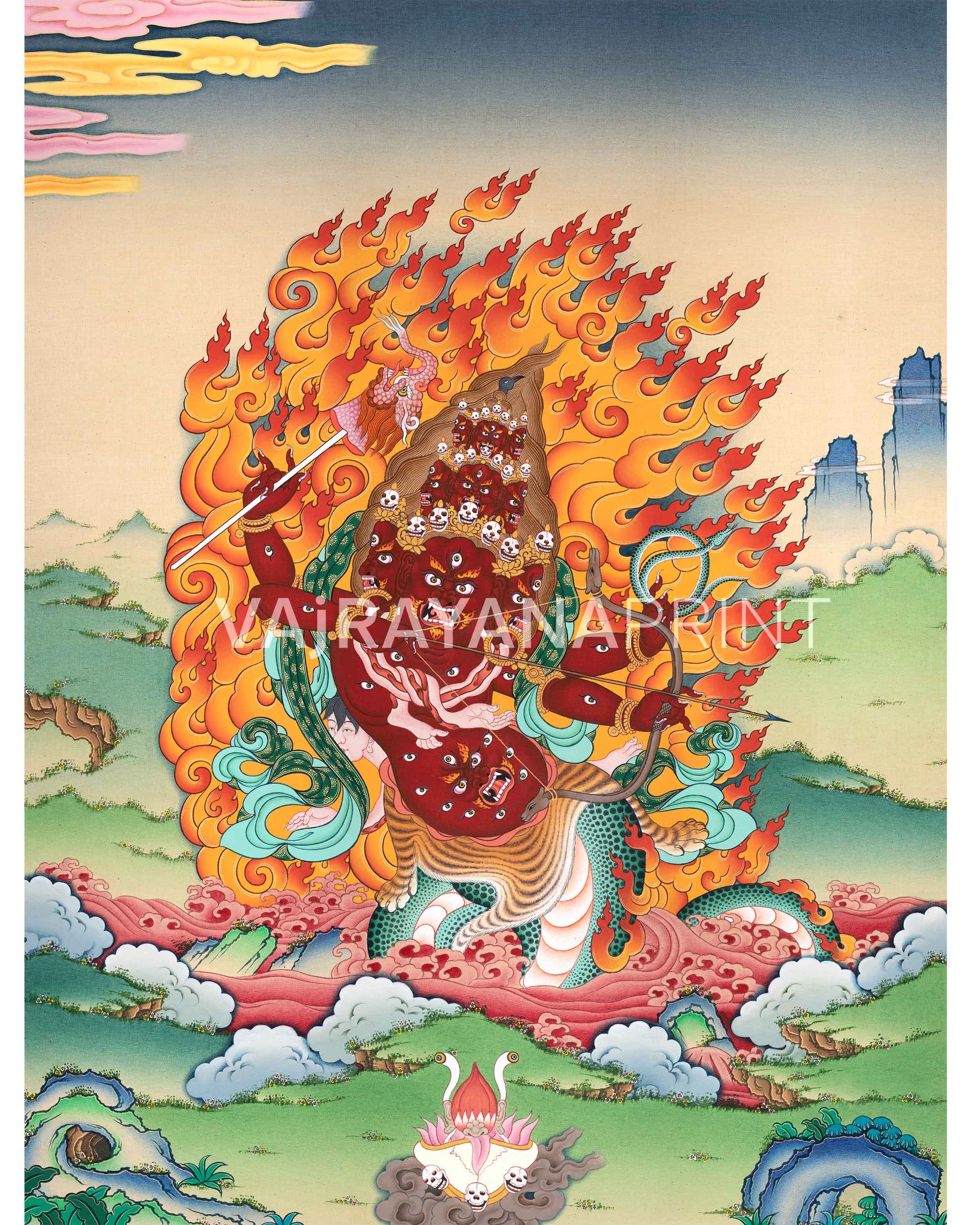 Rahula Thangka Print  