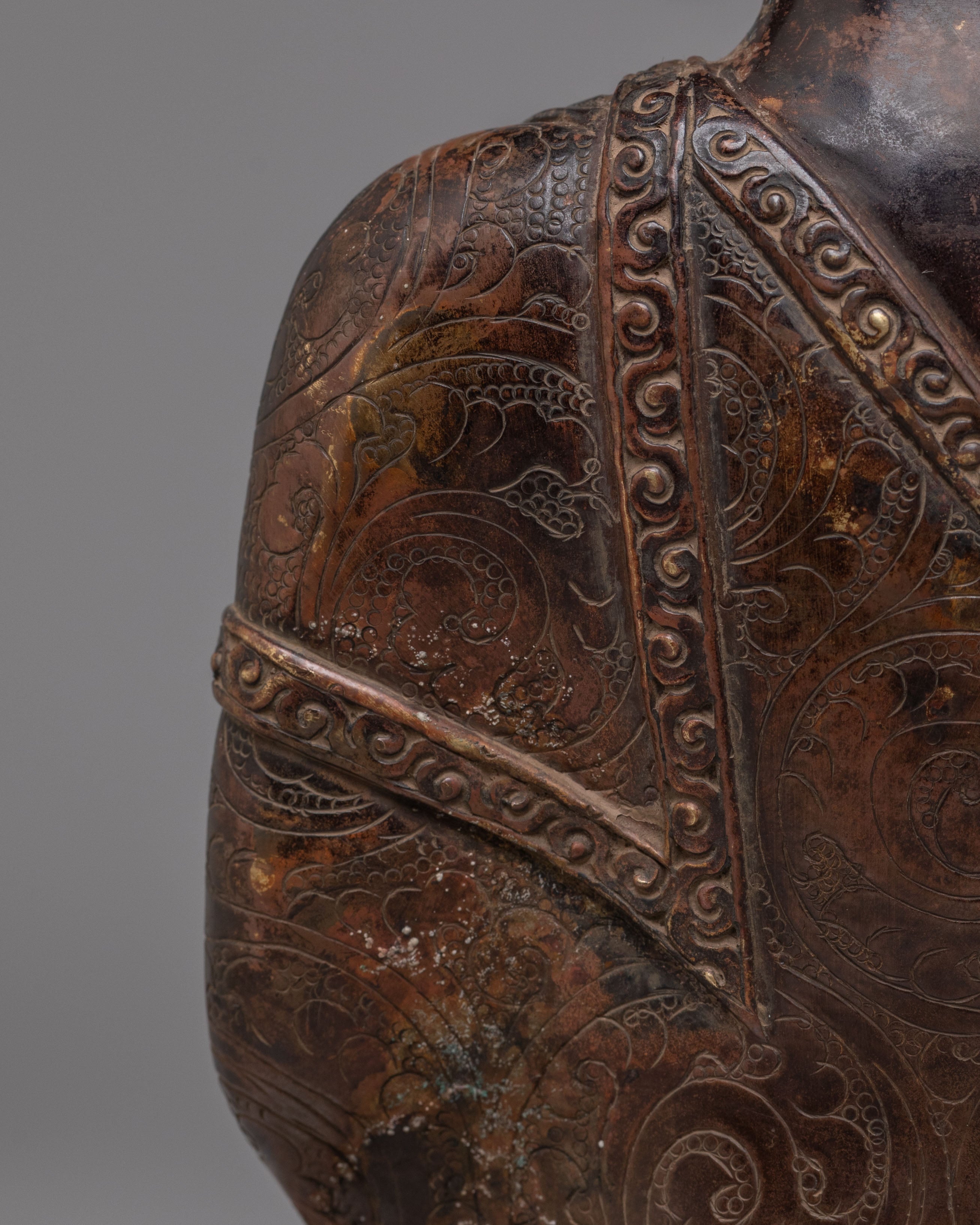 Amogasiddhi Buddha Deity Statue | Oxidized Copper Body