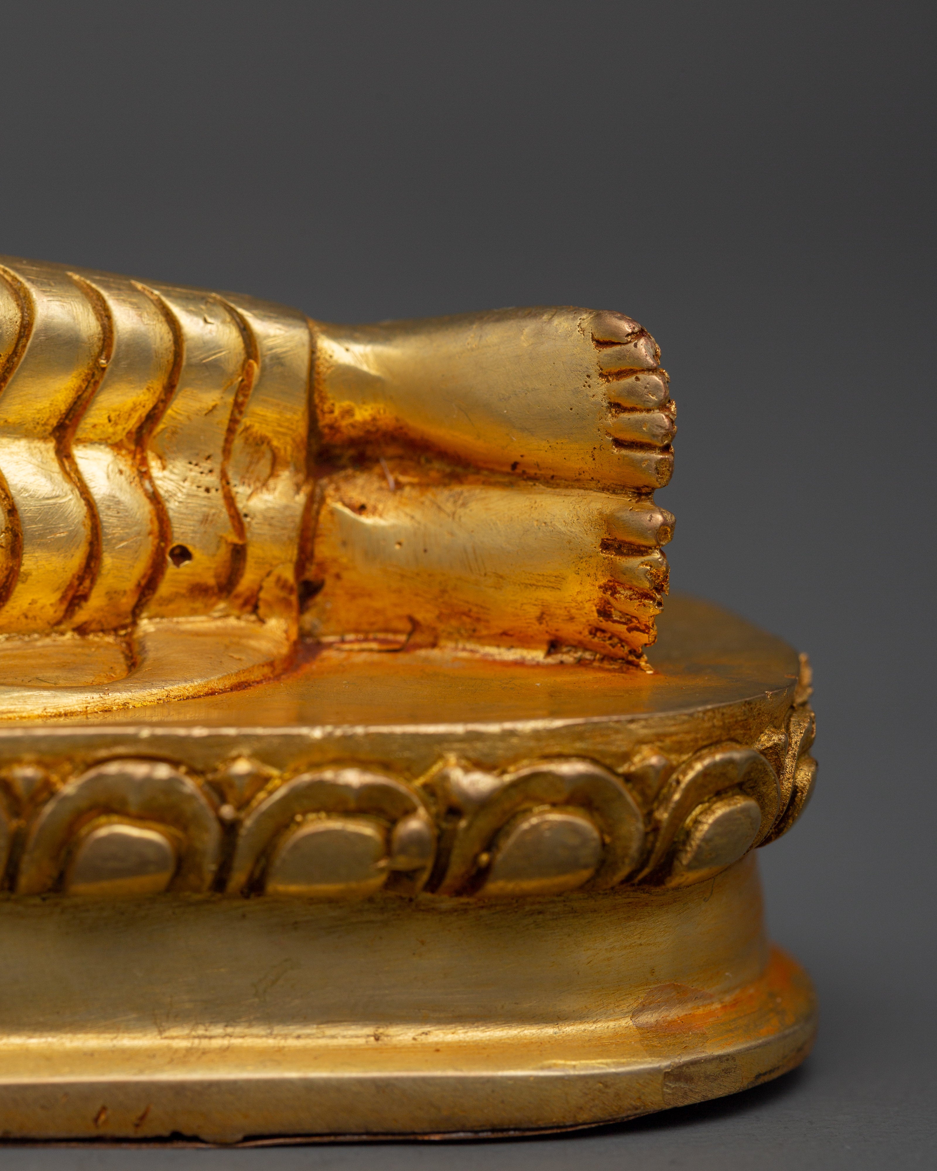 Gold-Plated Sleeping Buddha Statue | Meditation & Home Blessings