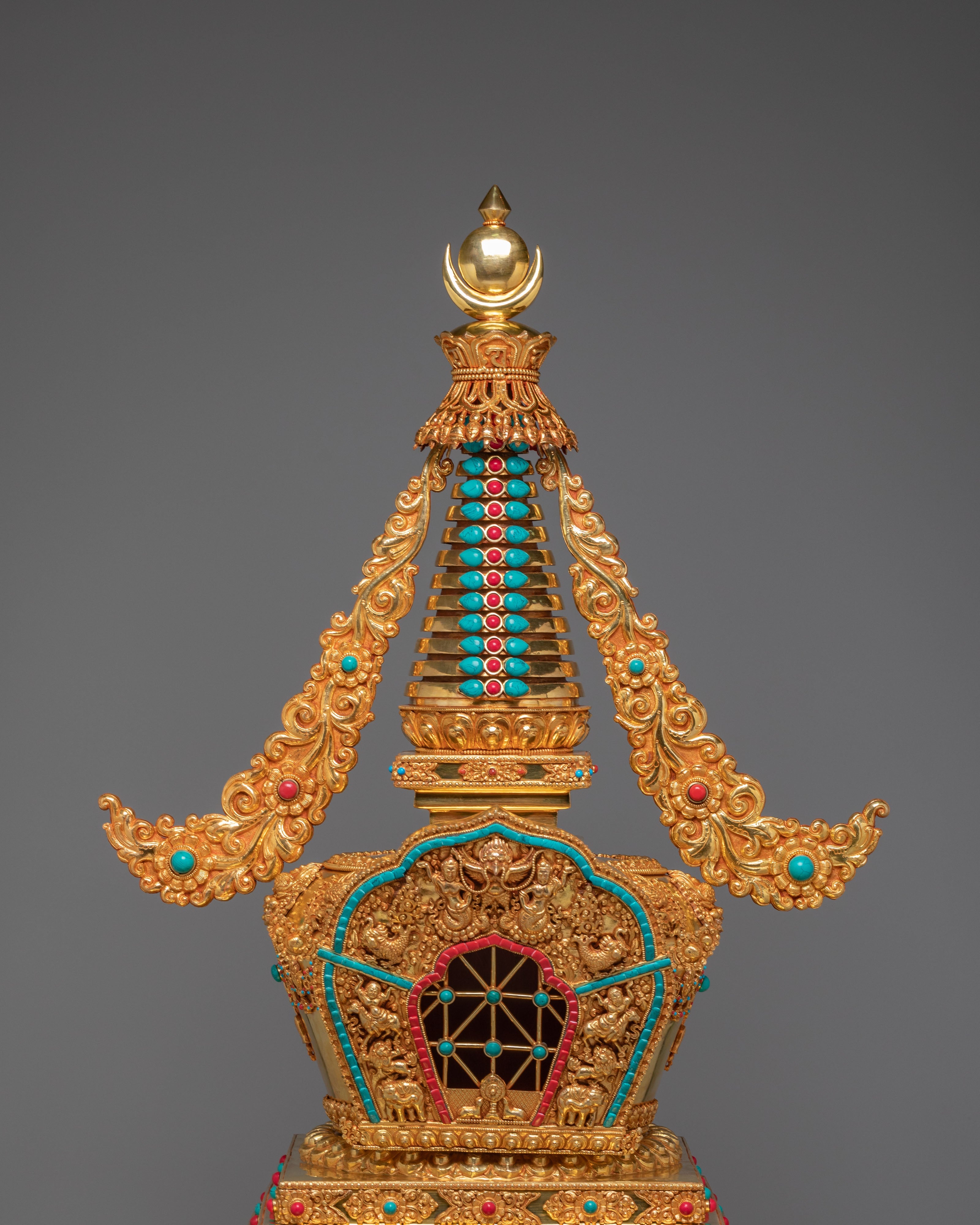 Traditional Spiritual Enlightenment Stupa | Handmade Buddhist Shrine