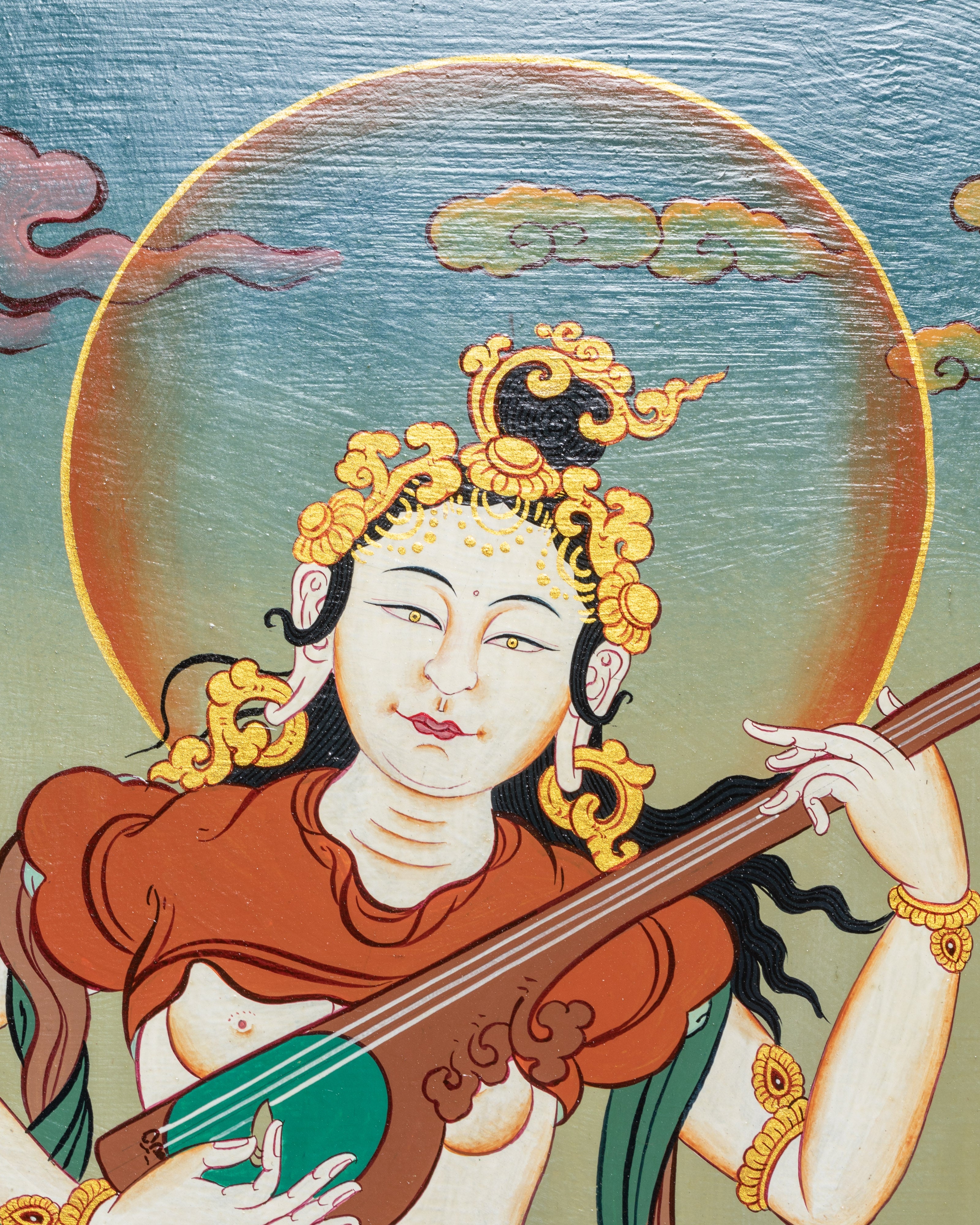 Handmade Saraswati Wall Hanging | Goddess of Music