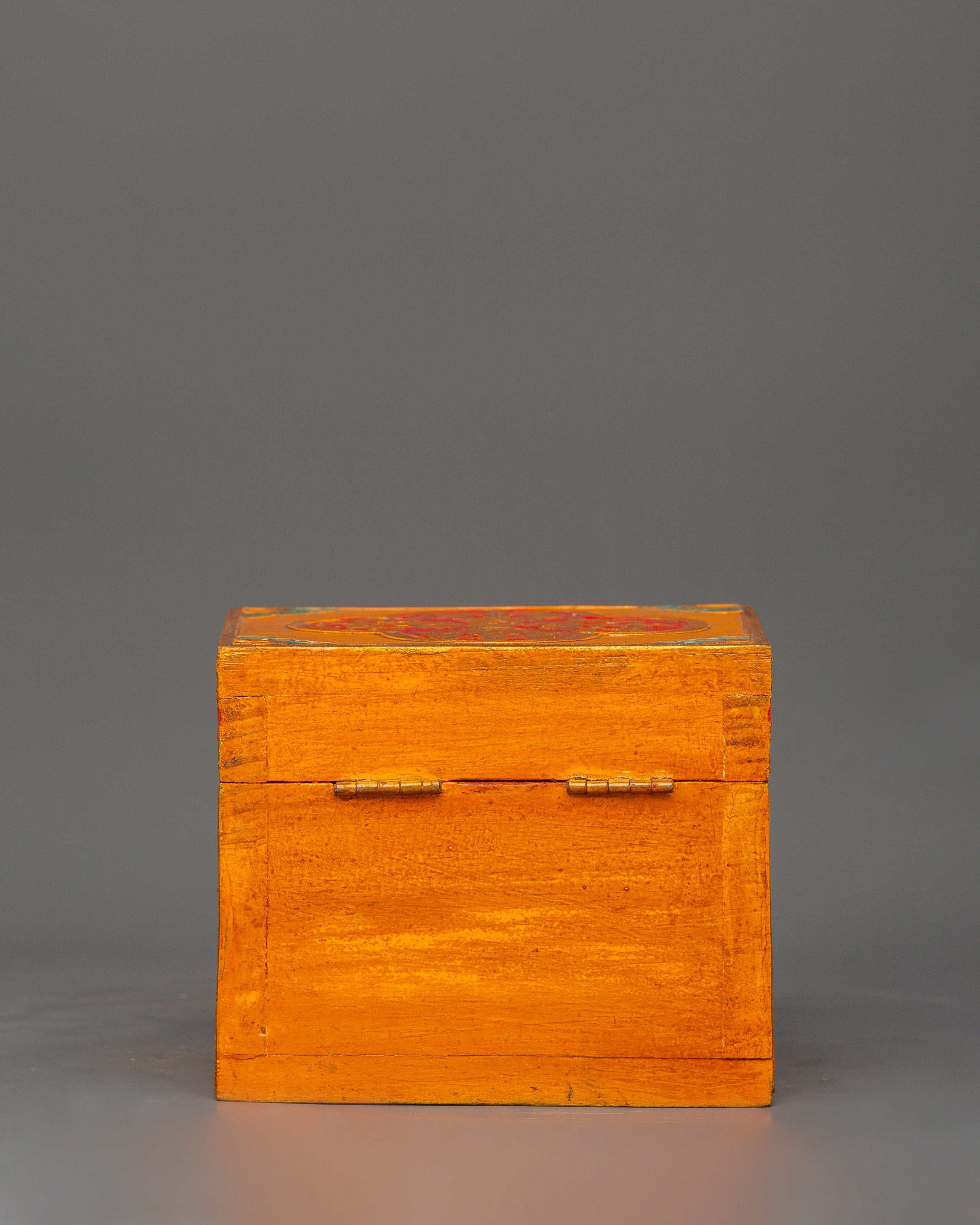 Tibetan Wooden Box with Drawers | Spiritual Storage for Jewelry or Altar Items