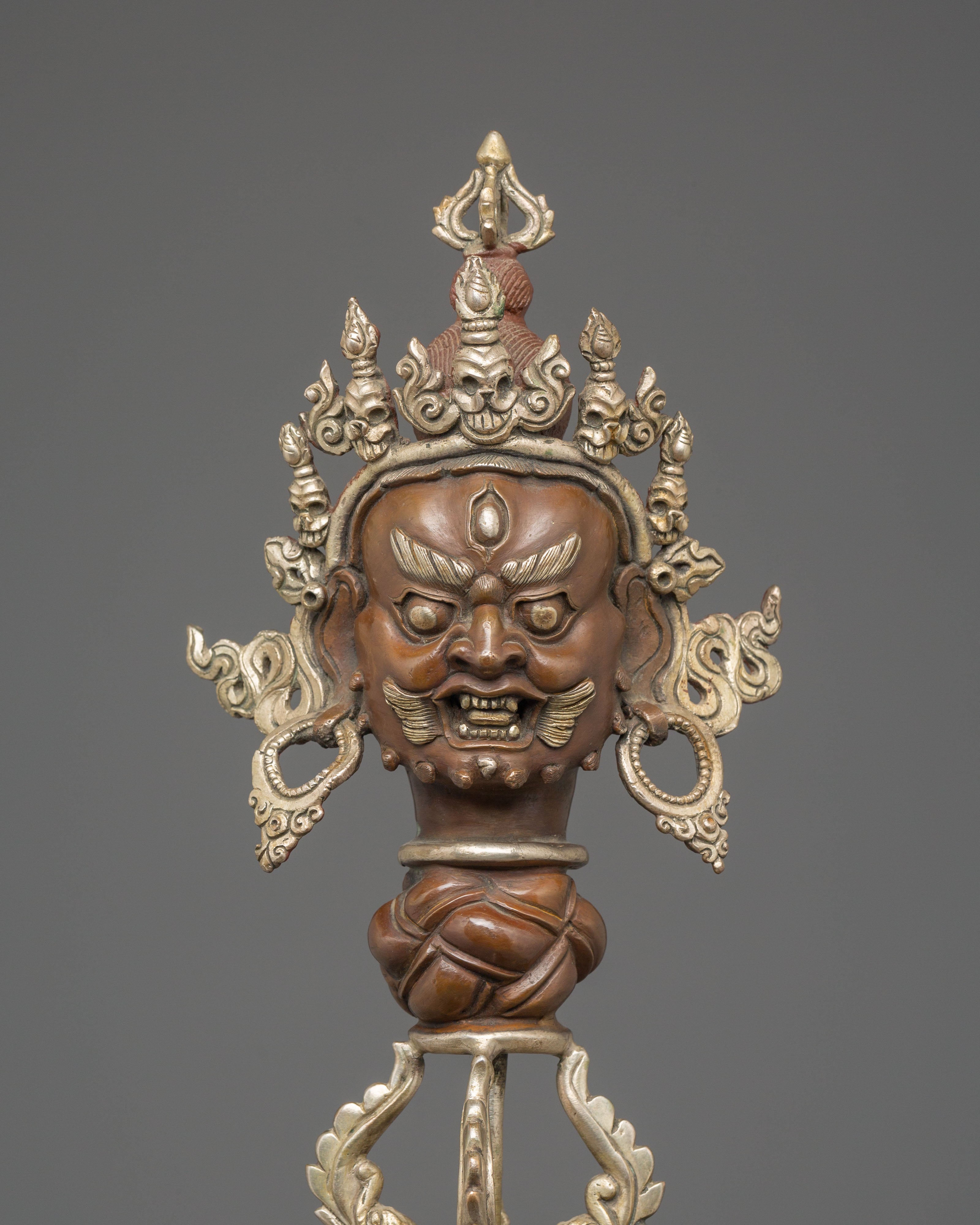 Sacred Phurba Meditation Tool | Tibetan Ritual Dagger with Vajra Designs