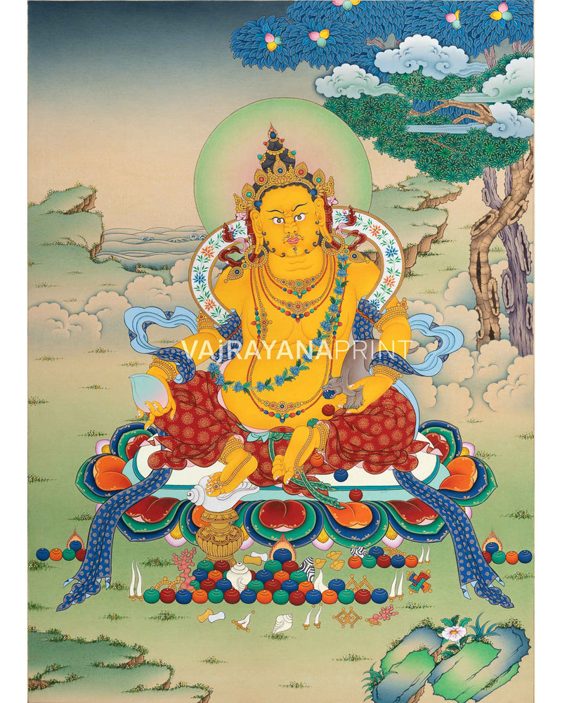 Yellow Dzambhala Canvas Print 