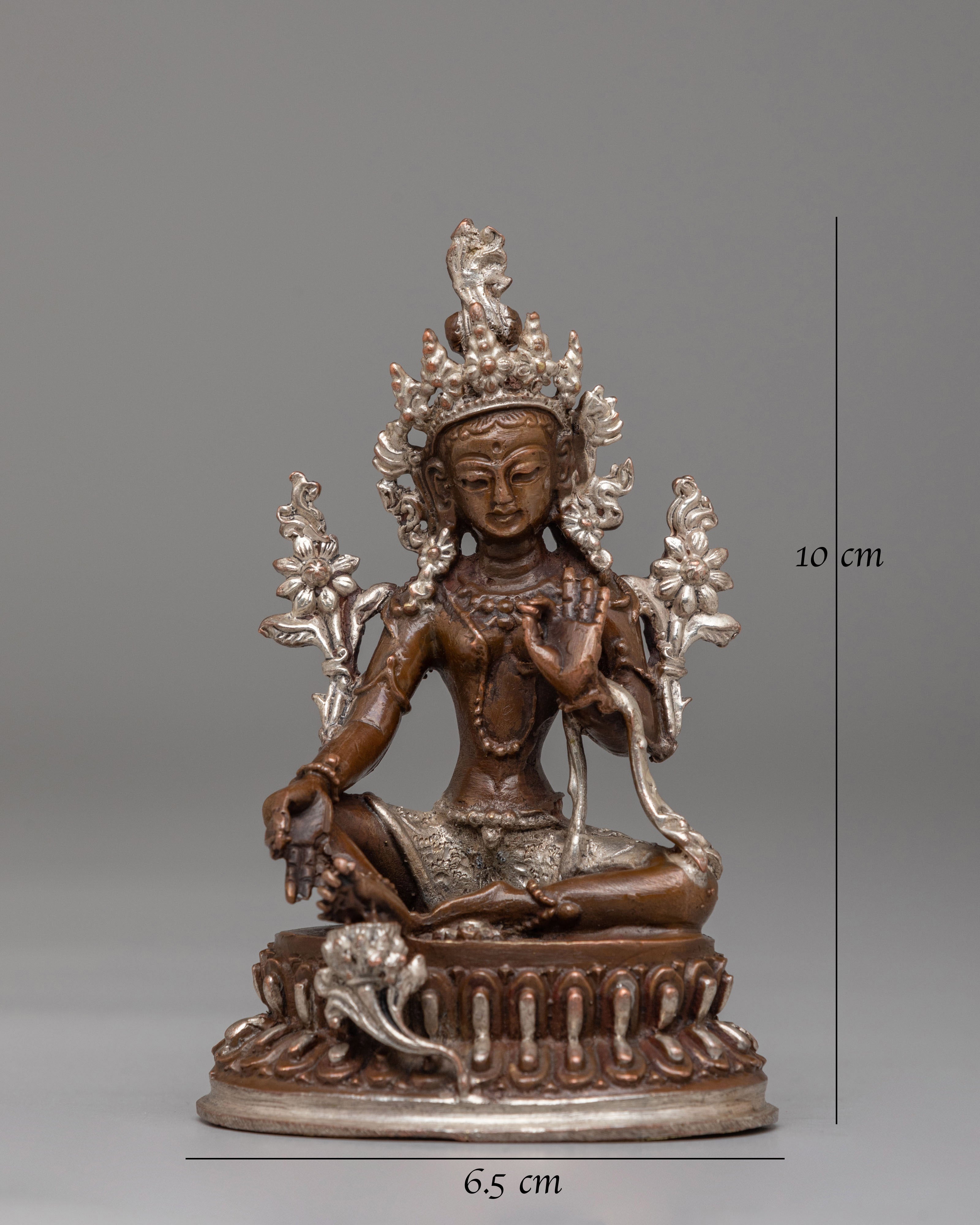 Himalayan Green Tara Meditation Statue | Tibetan Deity of Compassion