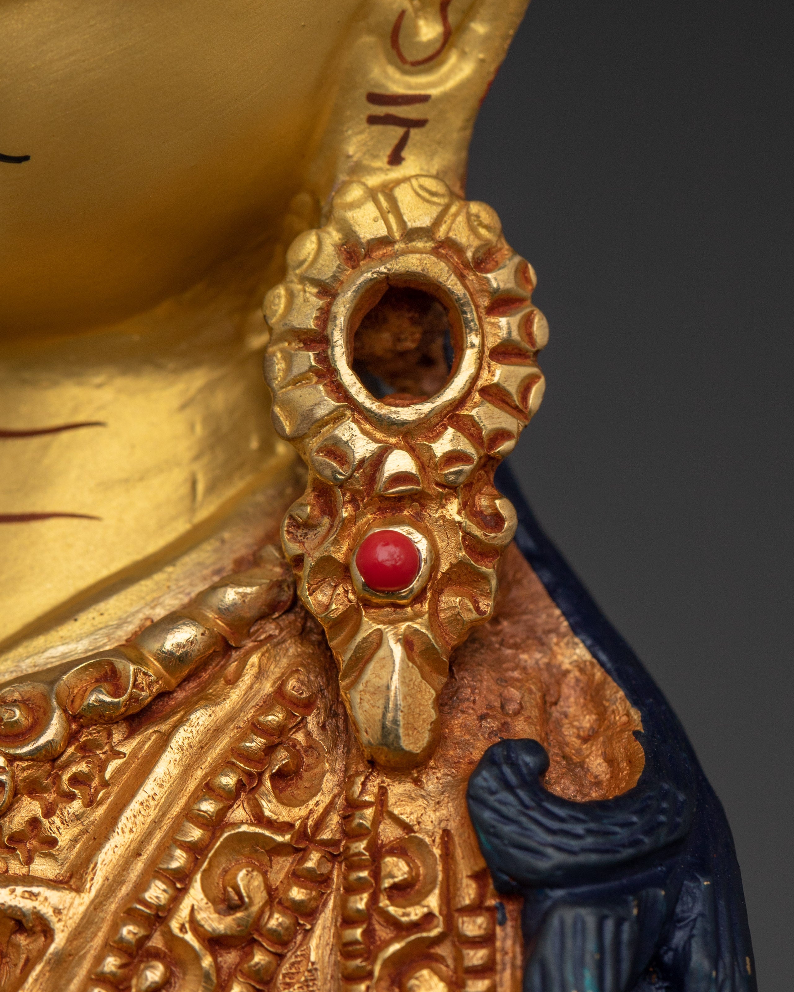 Handmade Statue of Guru Rinpoche With Khatvanga | Also known as Padmasambhava