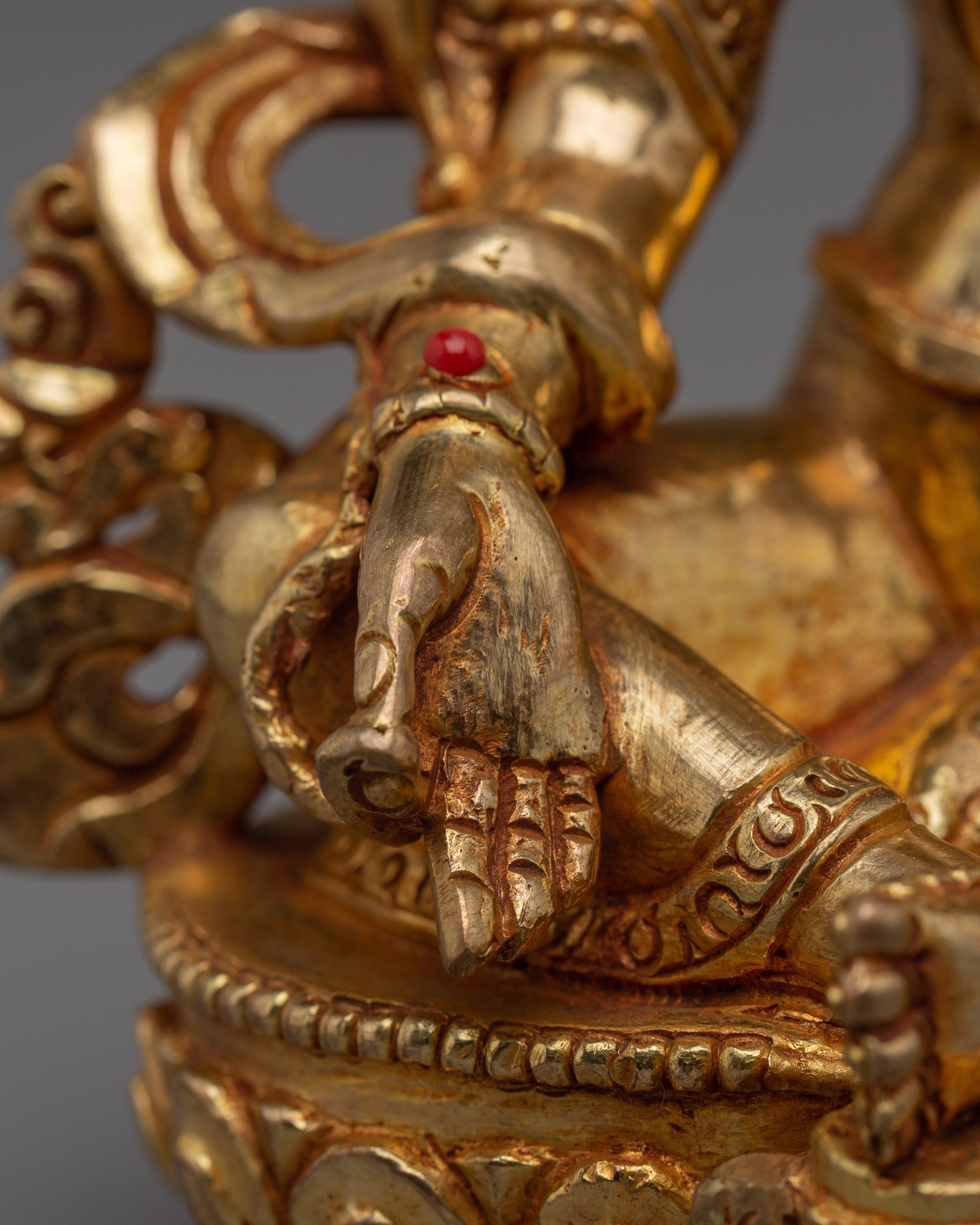 Divine Bodhisattva Green Tara Golden Artwork for Meditation and Decor