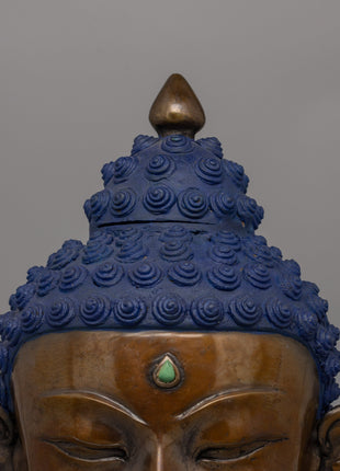 Bronze Buddha Head Statue | Perfect Spiritual Gift for Meditation Enthusiasts