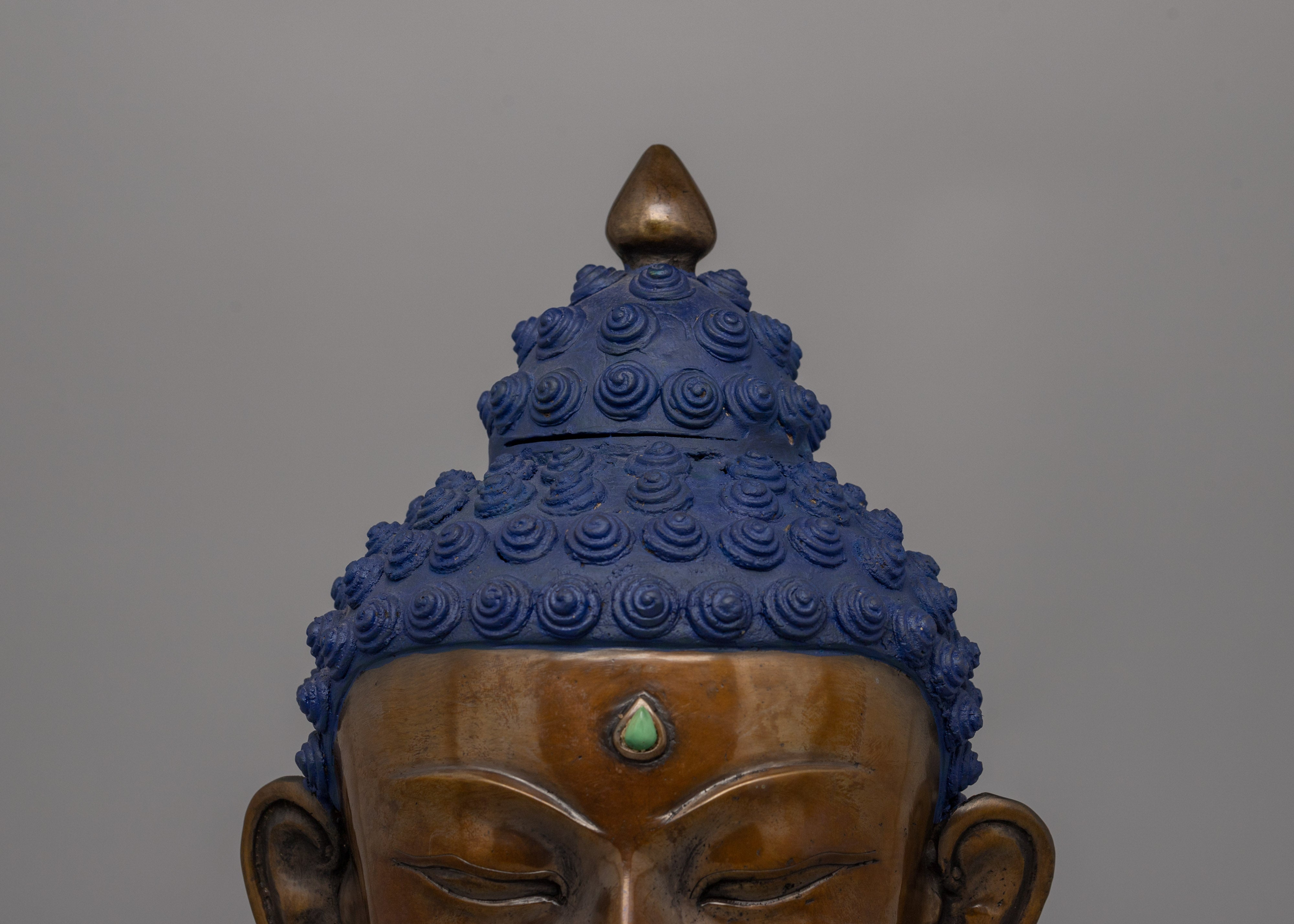 Bronze Buddha Head Statue | Perfect Spiritual Gift for Meditation Enthusiasts
