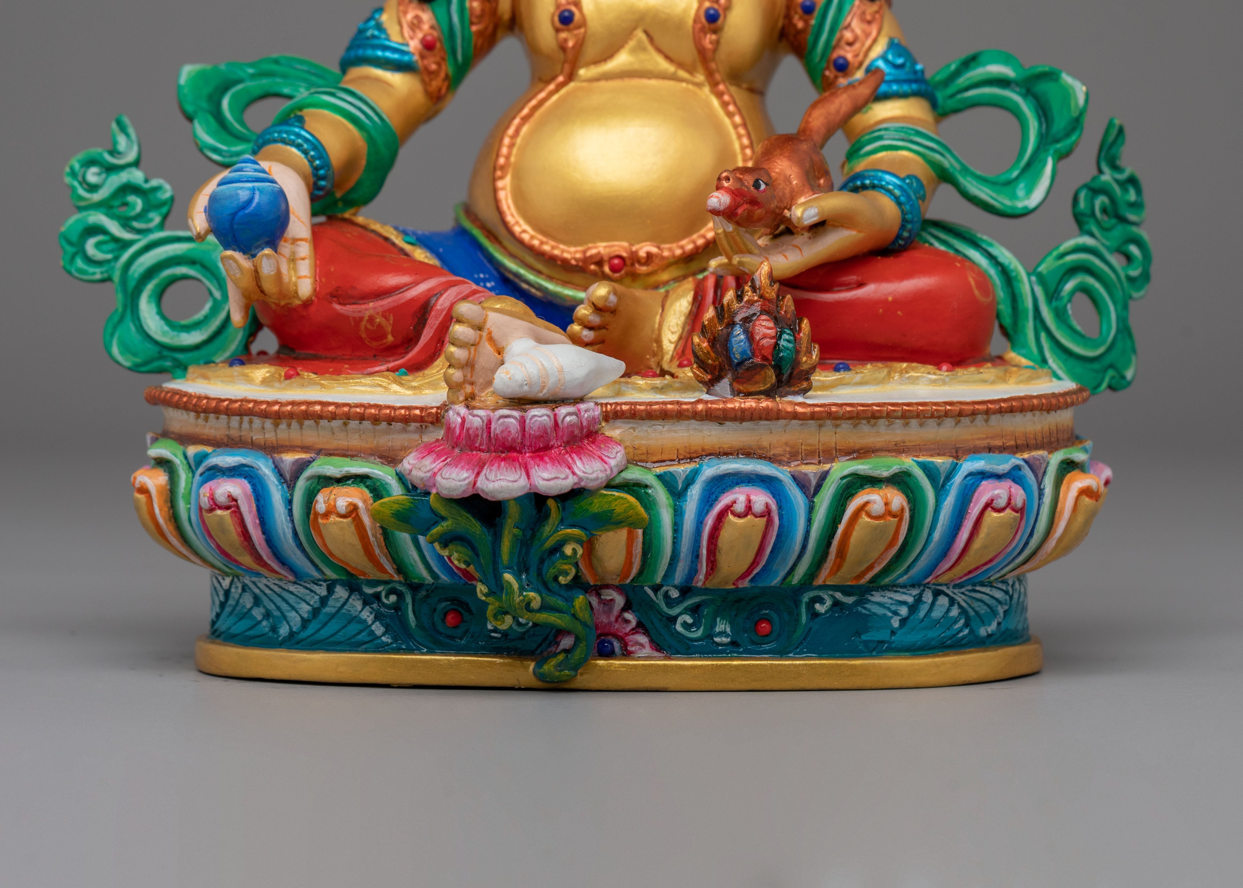 Himalayan Altar Dzambhala Statue | Handmade Tibetan Prosperity Idol