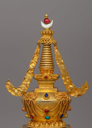 Machine Made Buddha Stupa | Religious Artifact for Home or Office