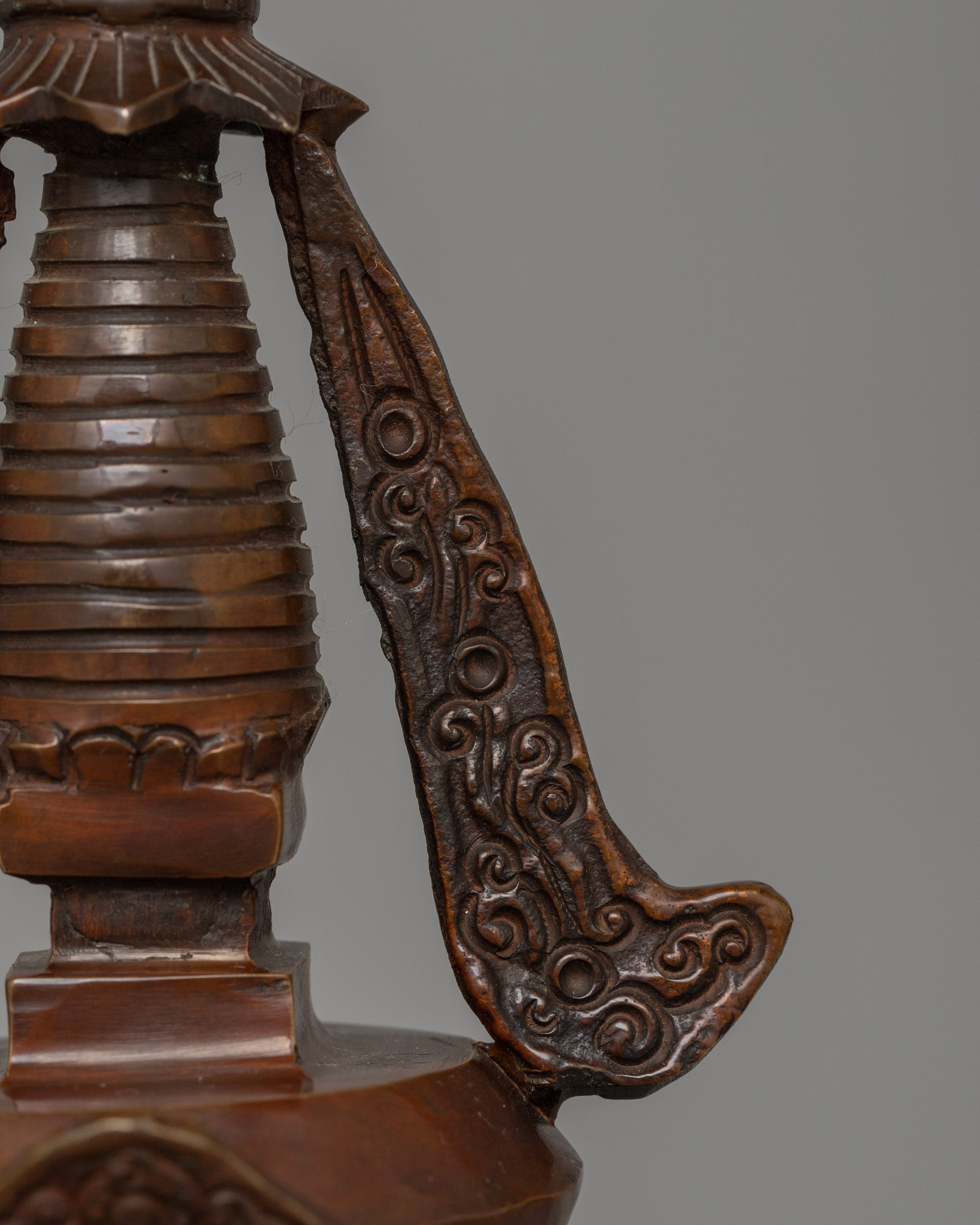 24cm Chorten Tibetan Stupa Artwork | Handcrafted Religious Craftsmanship