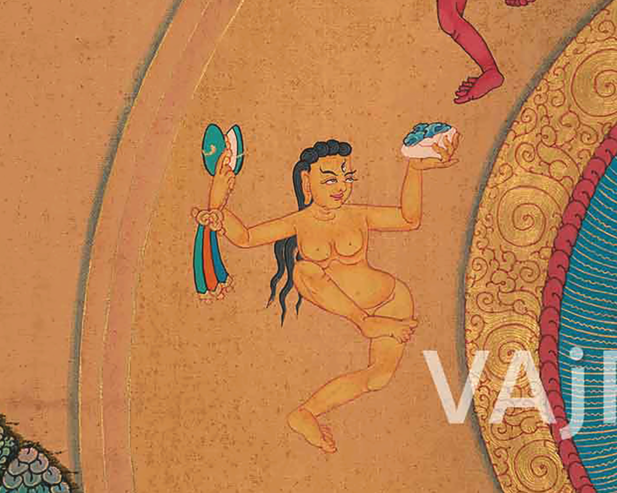 Karmapa Print | Karmapa Lama| Hand painted wall decor